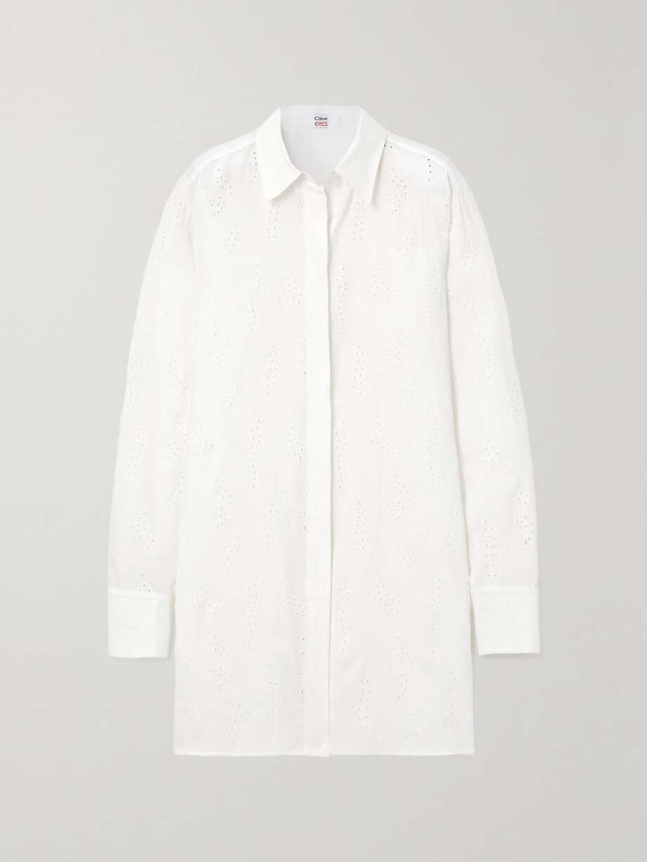 Linen Shirt Dress White