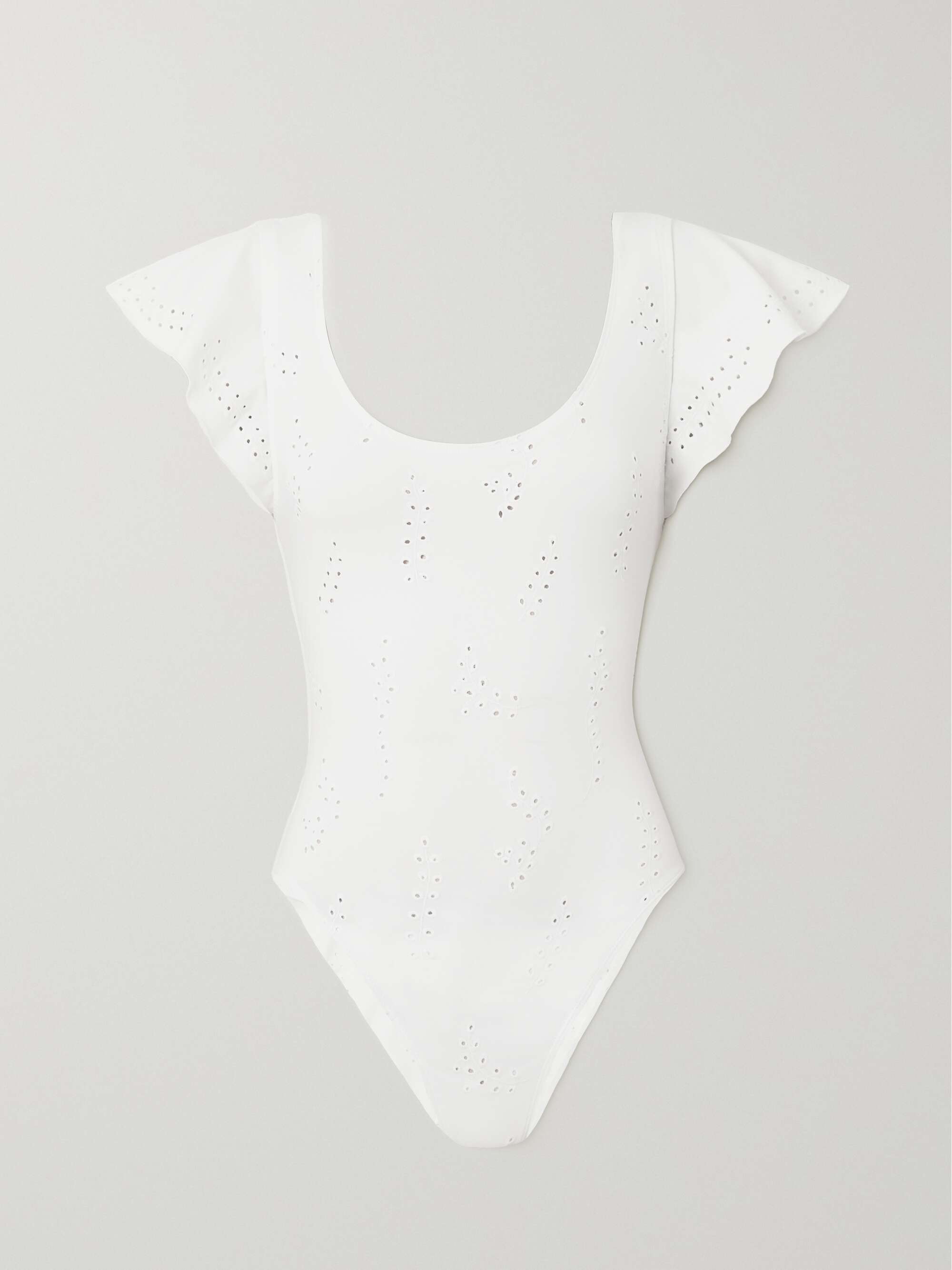 Cap Sleeve Swimsuit White