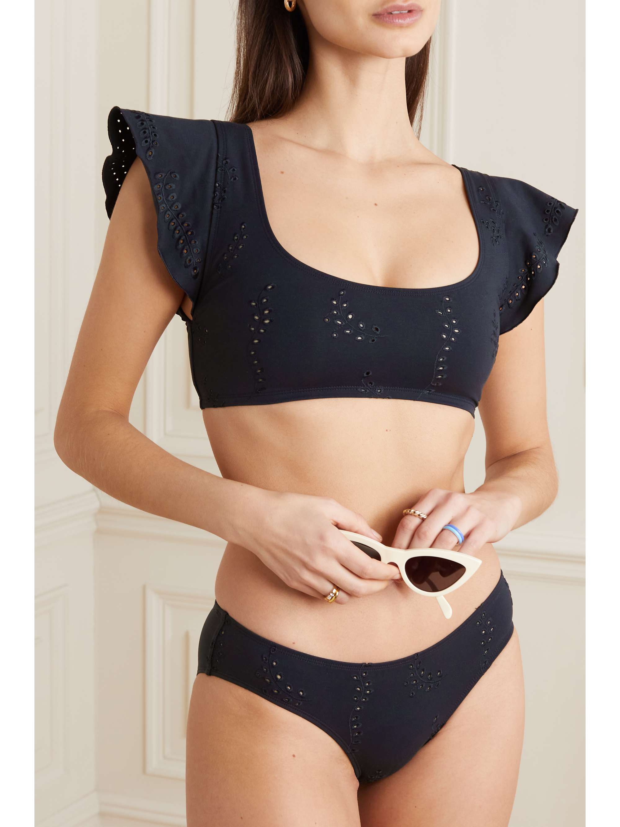 CHLOÉ + Eres broderie anglaise bikini top