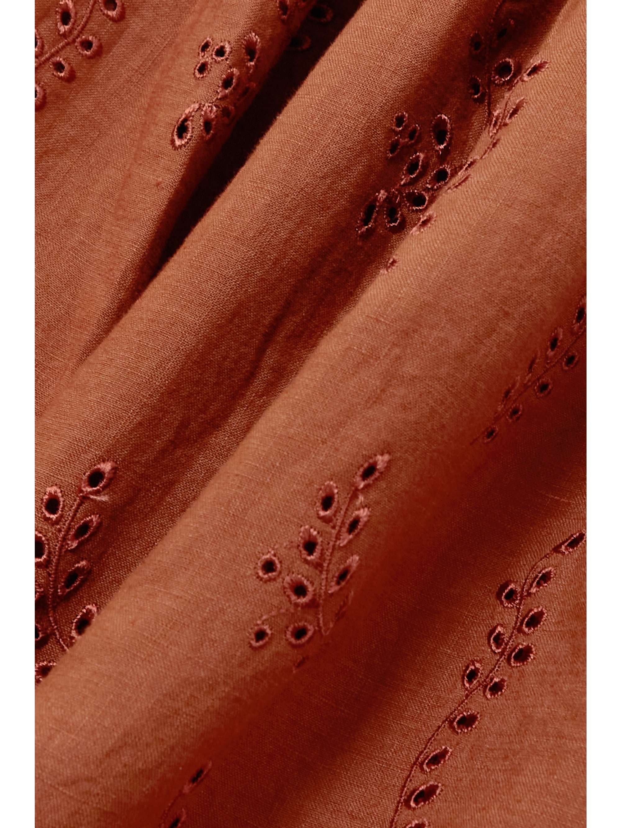 CHLOÉ + Eres Paloma broderie anglaise linen midi skirt