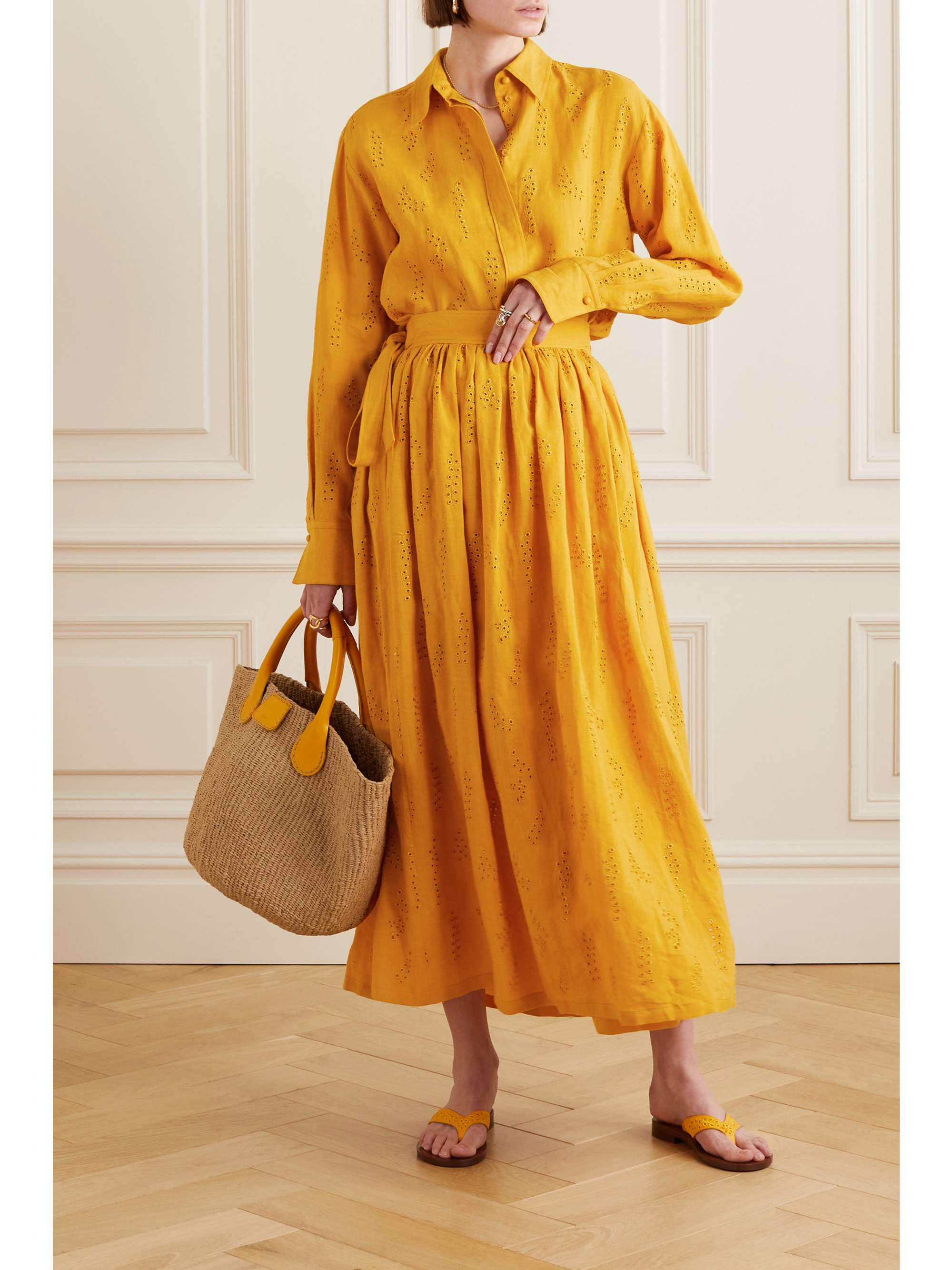 CHLOÉ + Eres Patricia broderie anglaise linen shirt