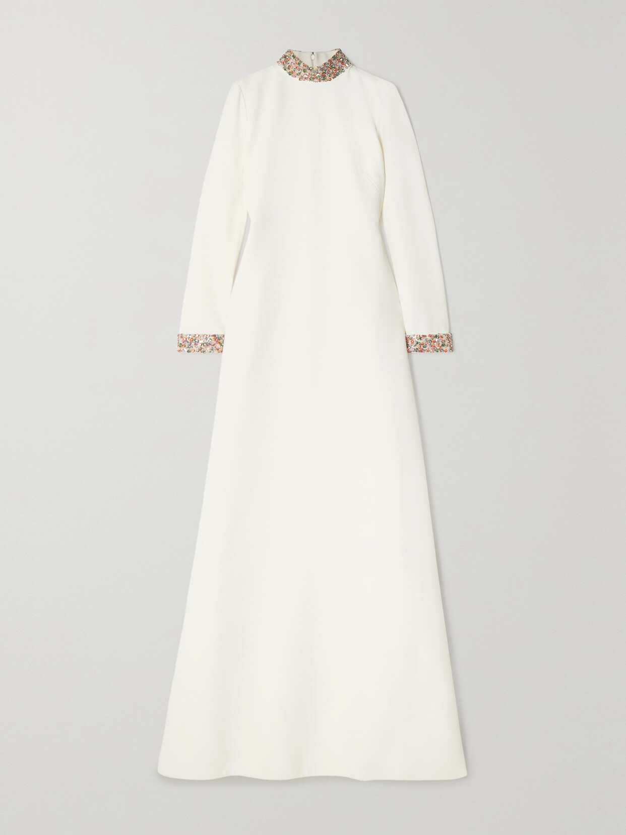 Safiyaa - Priscilla Crystal-embellished Stretch-crepe Gown - Ivory