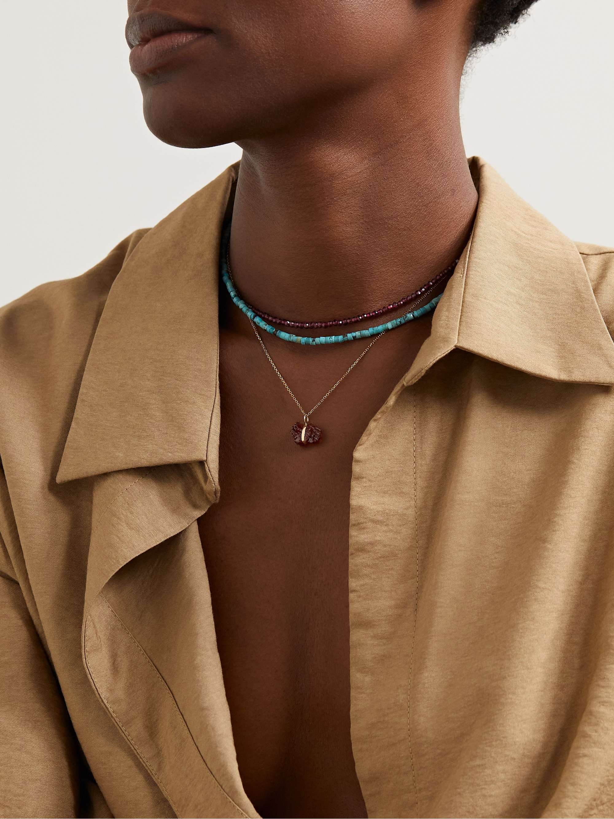 JIA JIA Birthstone 14-karat gold multi-stone necklace