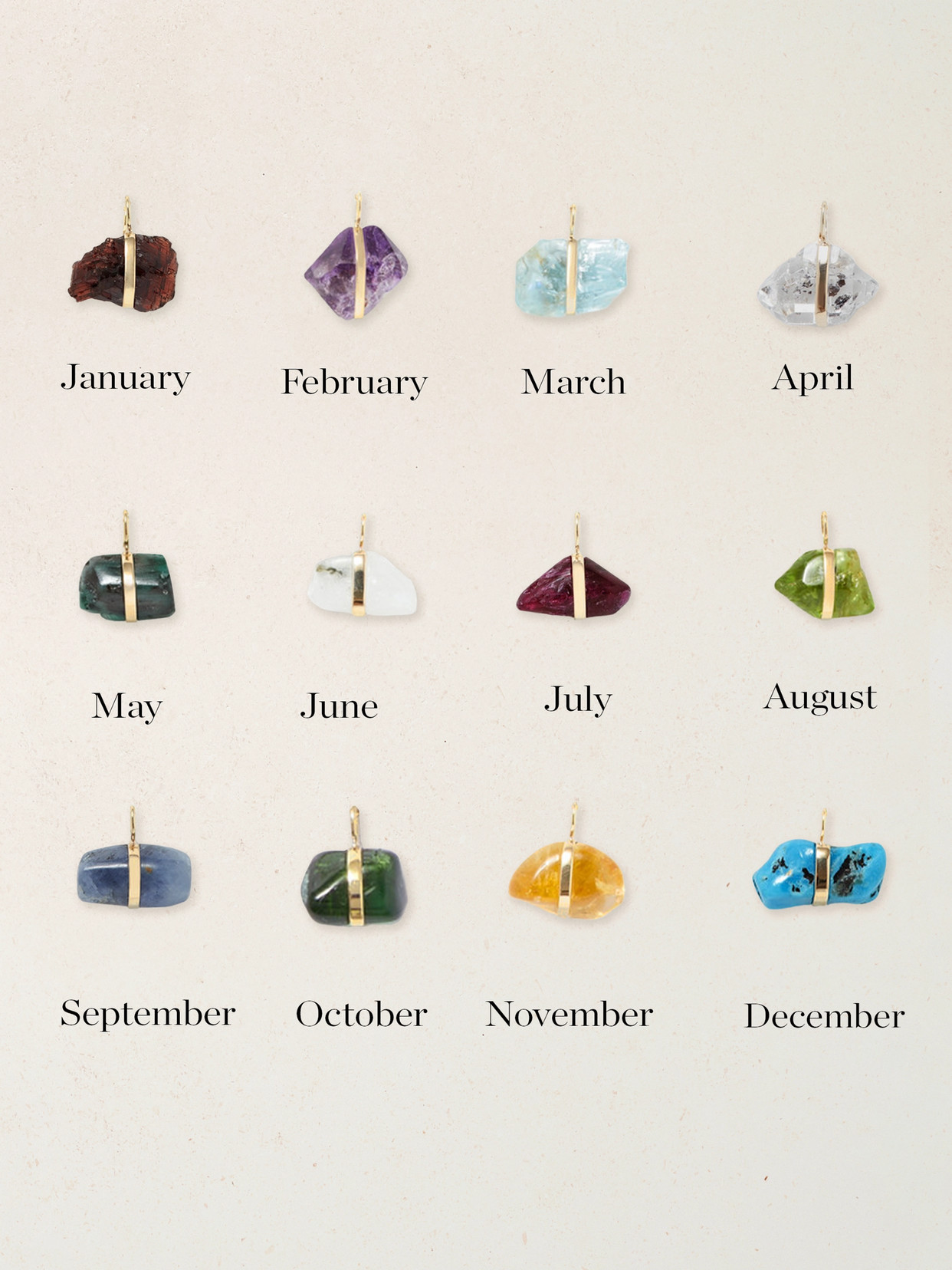 Jia Jia Birthstone 14-karat Gold Multi-stone Necklace