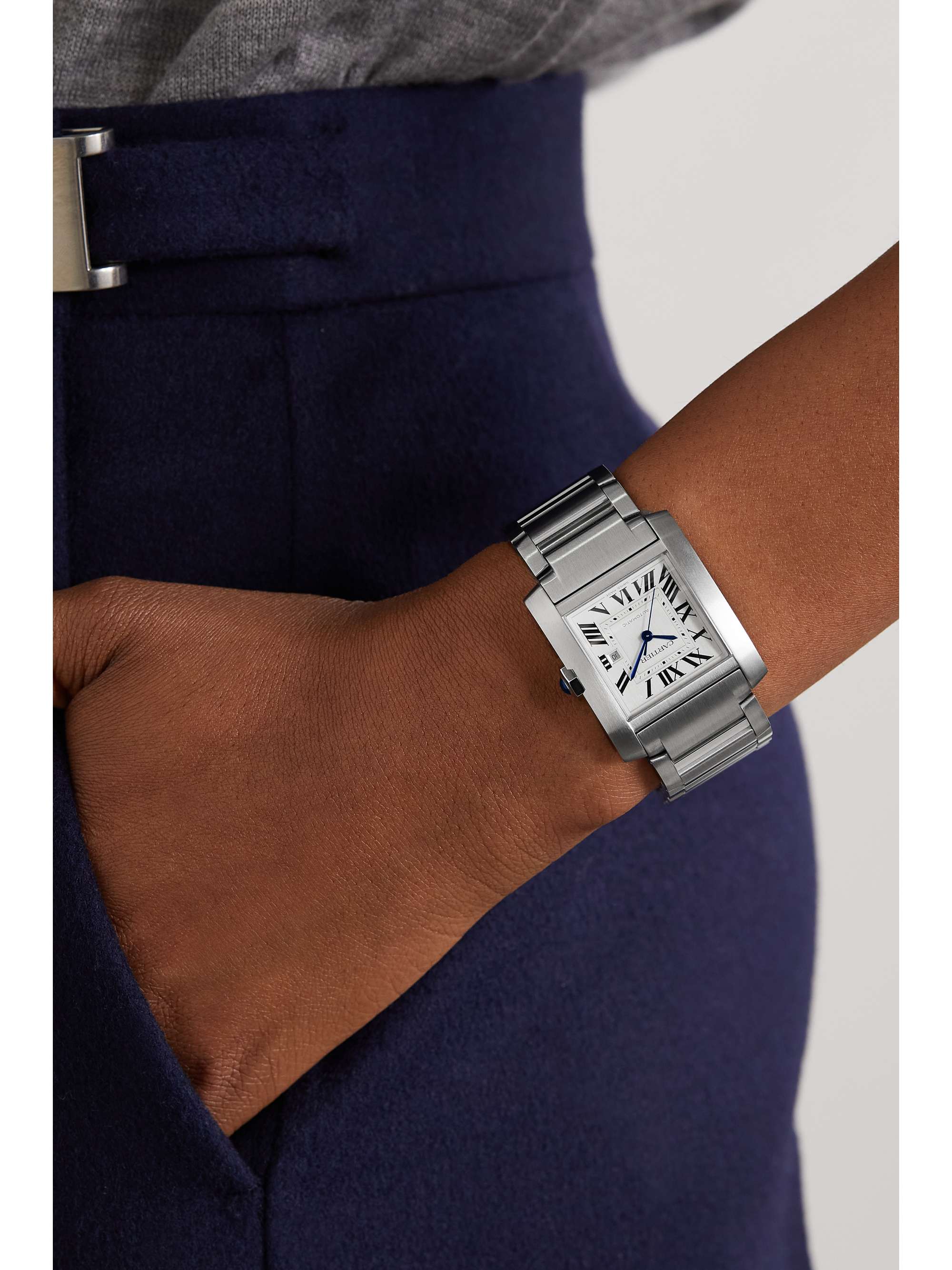CARTIER Tank Française Automatic 30mm medium stainless steel watch