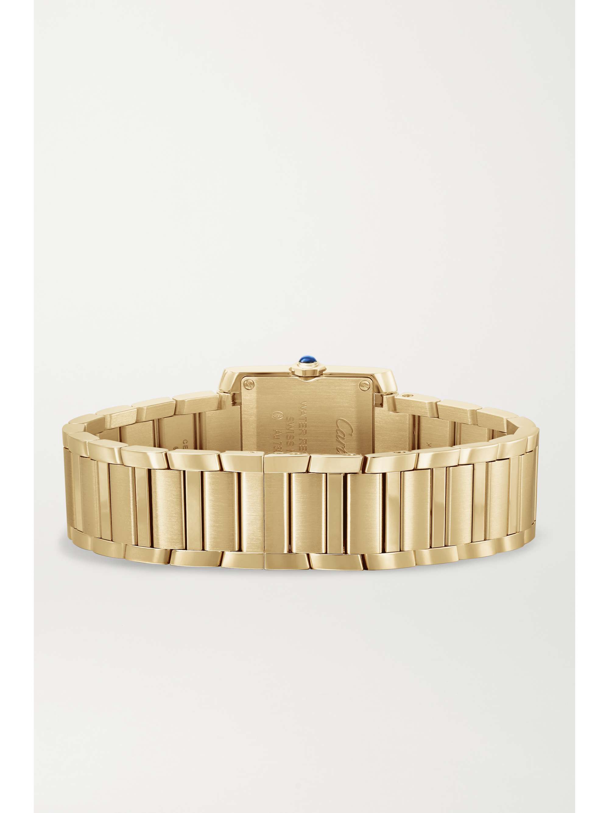 CARTIER Tank Française 25,7 mm kleine Uhr aus 18 Karat Gold mit Diamanten