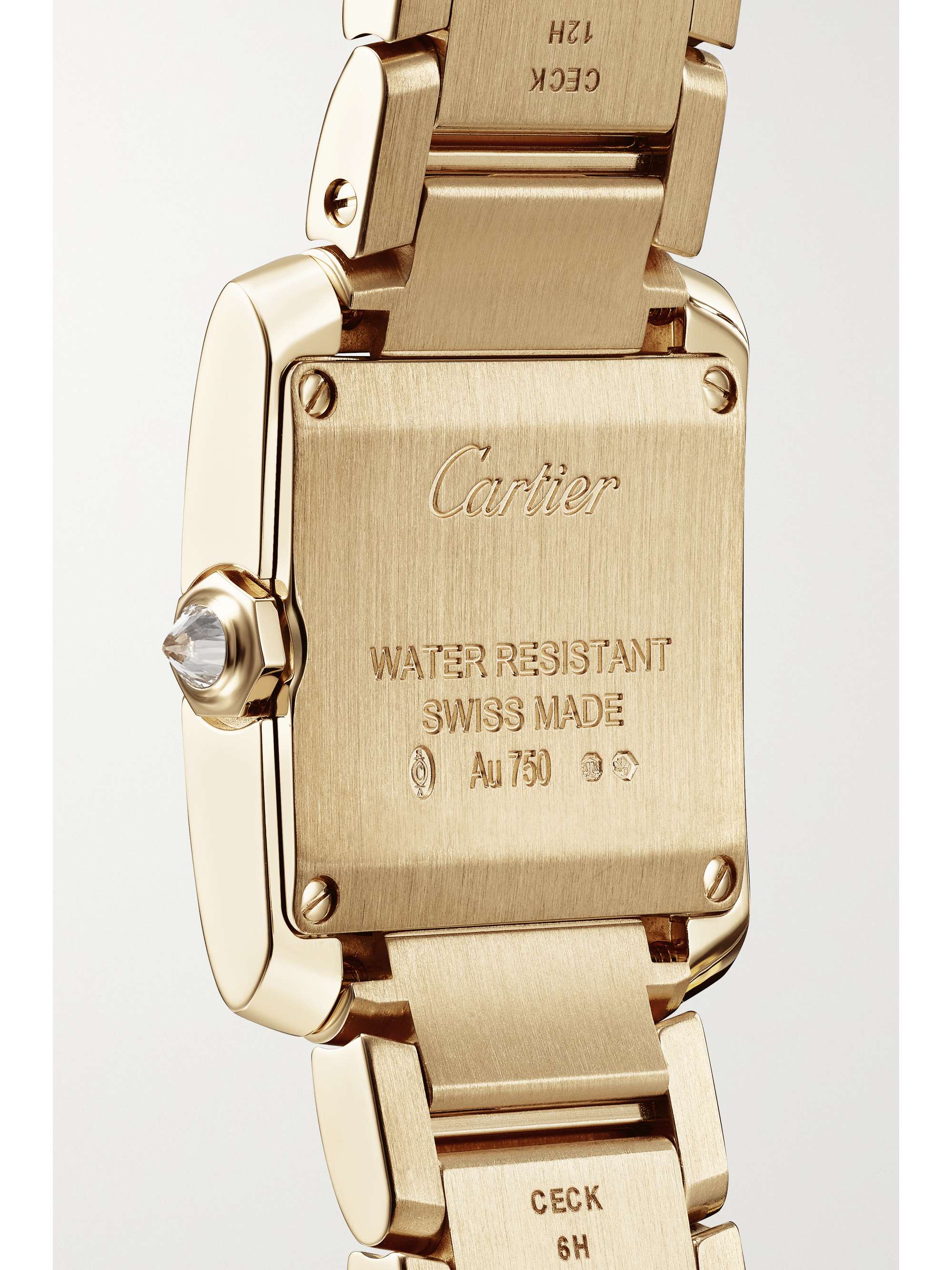 CARTIER Tank Française 25.7mm small 18-karat gold diamond watch