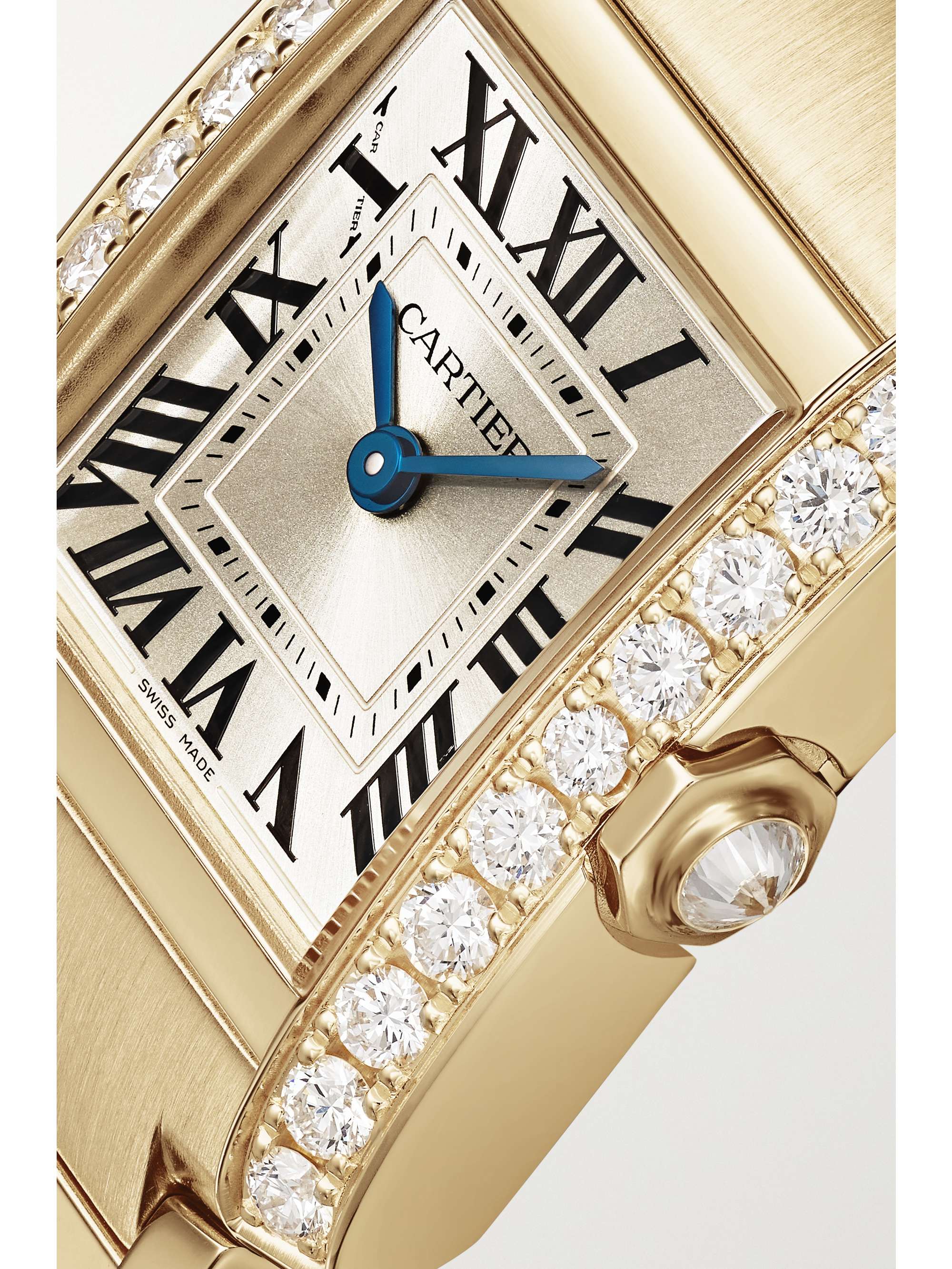 CARTIER Tank Française 25.7mm small 18-karat gold diamond watch