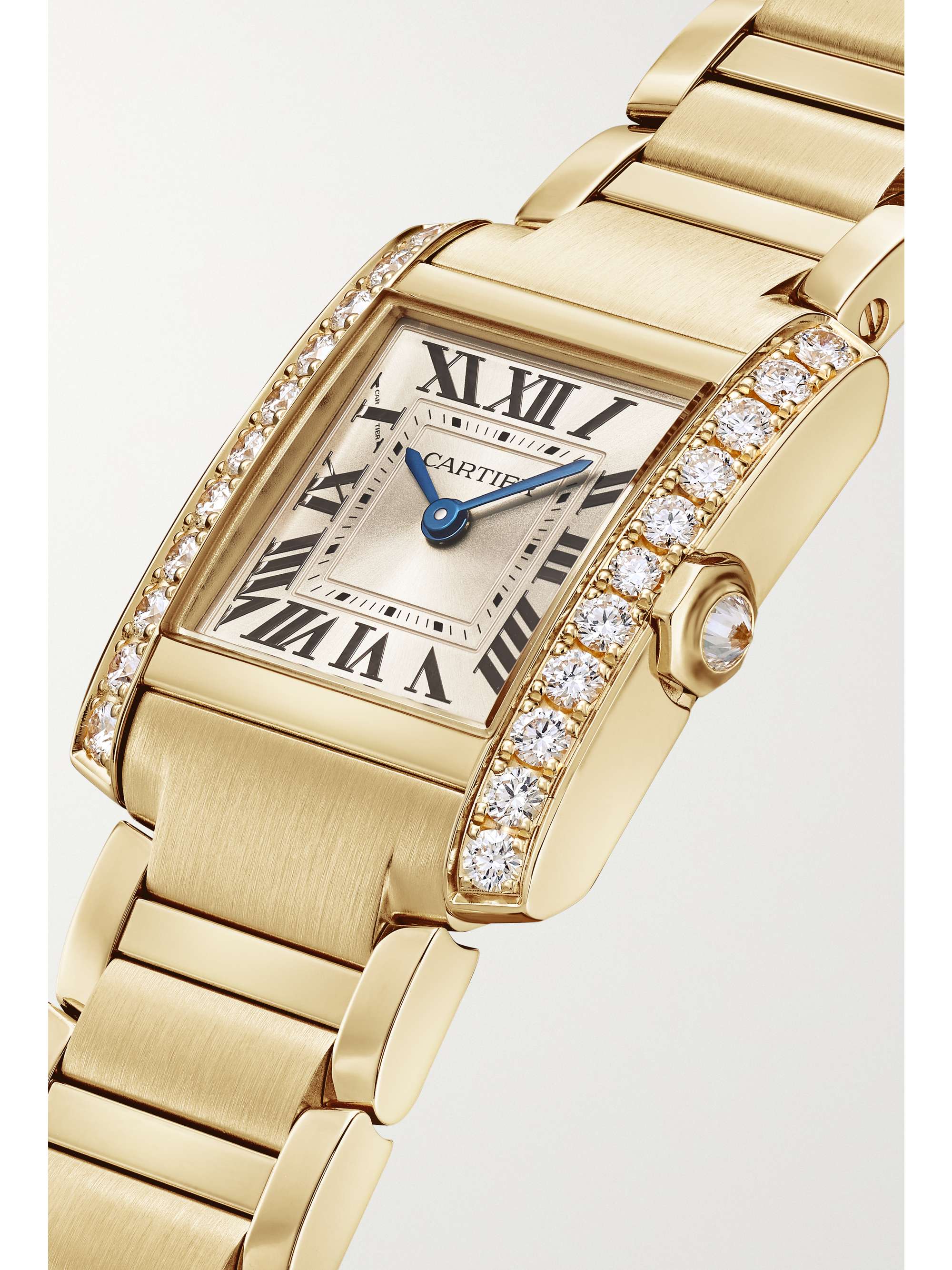 CARTIER Tank Française 25.7mm small 18-karat gold diamond watch