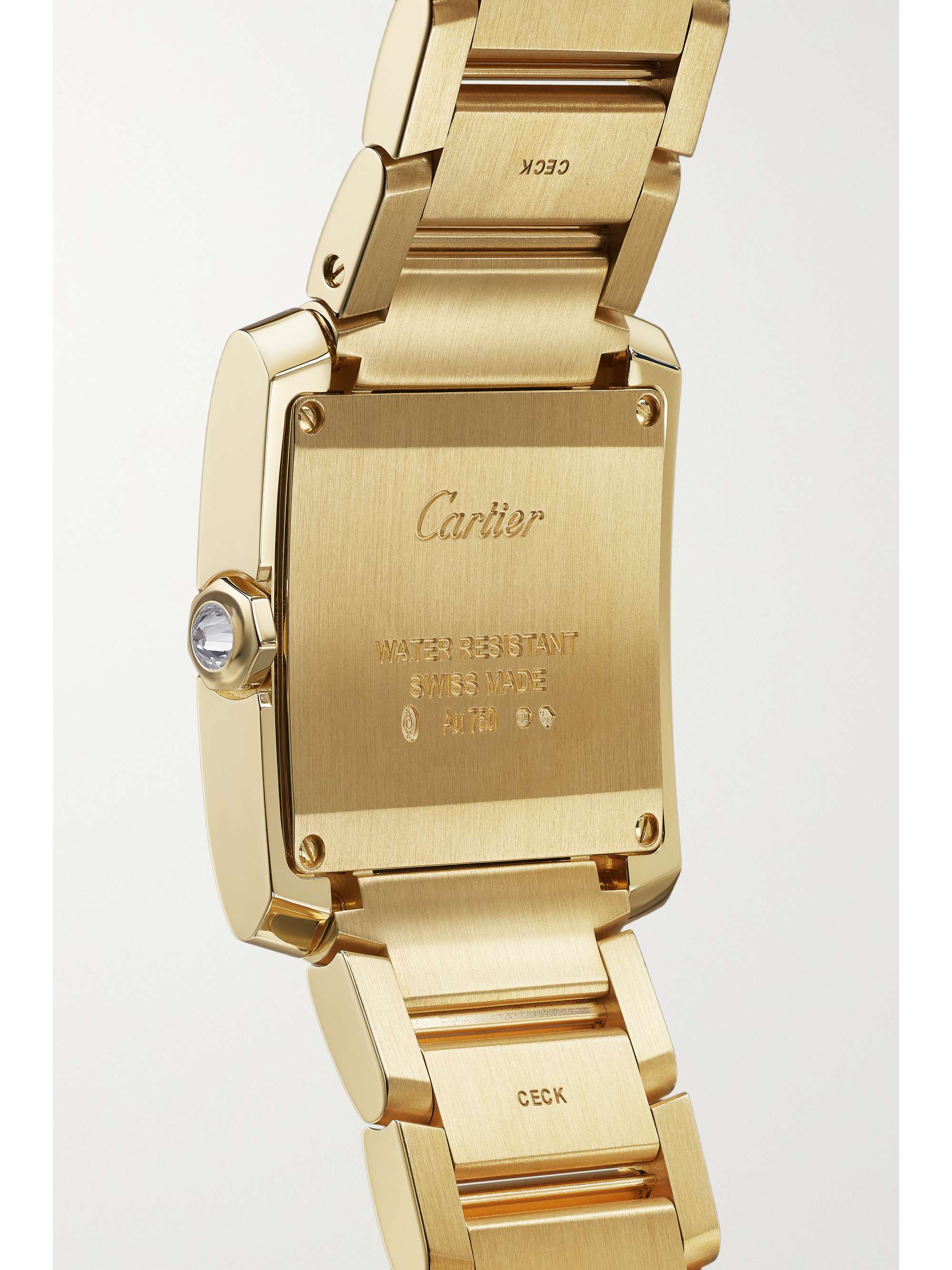 CARTIER Tank Française 32mm medium 18-karat gold diamond watch