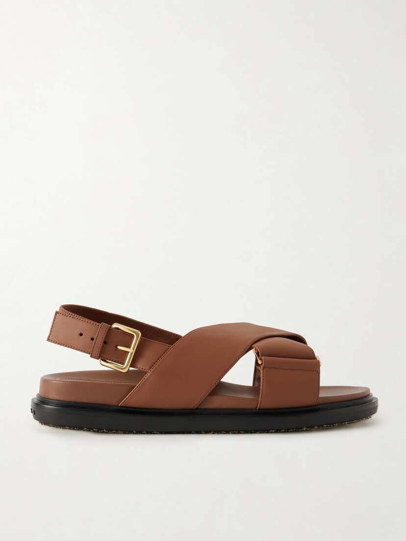 Marni Fussbett Leather Slingback Sandals