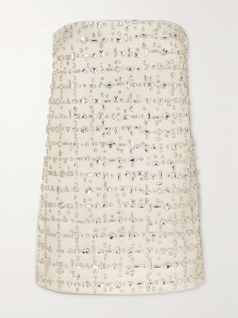 16Arlington Blaise Strapless Crystal-embellished Satin Mini Dress