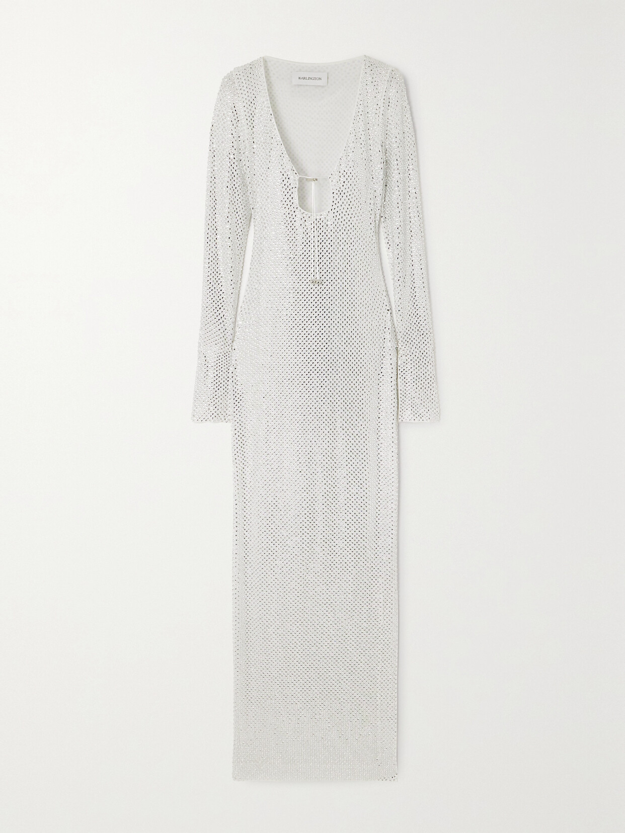 16ARLINGTON - Solaria Crystal-embellished Mesh Maxi Dress - White