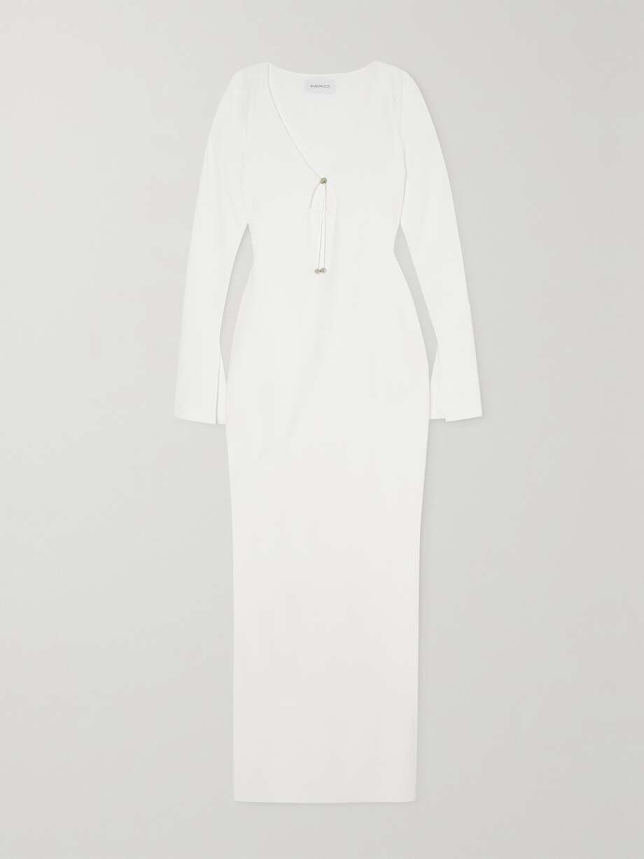 solaria stretch-crepe maxi dress
