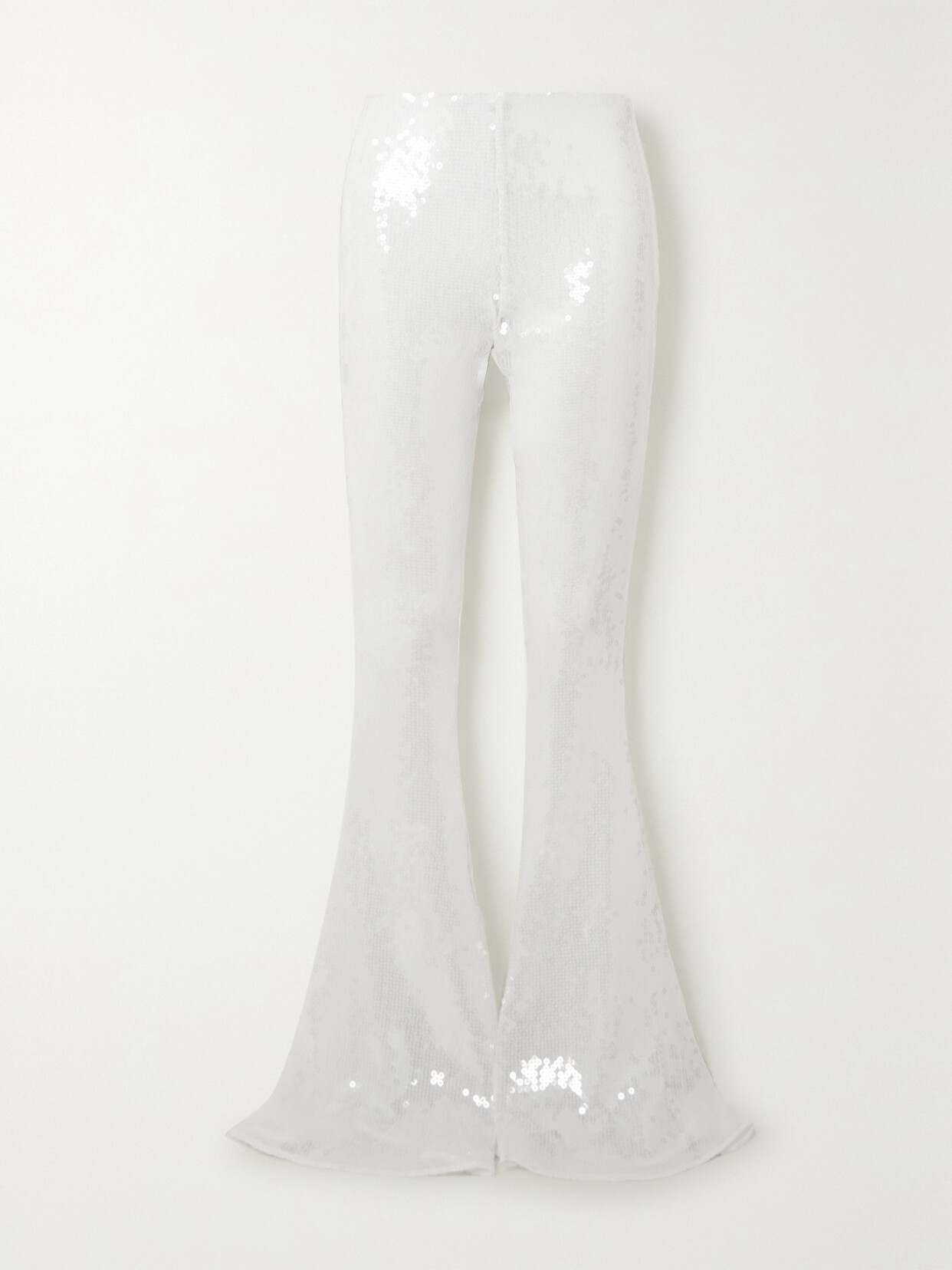 16arlington Koro Sequined Tulle Flared Pants In White