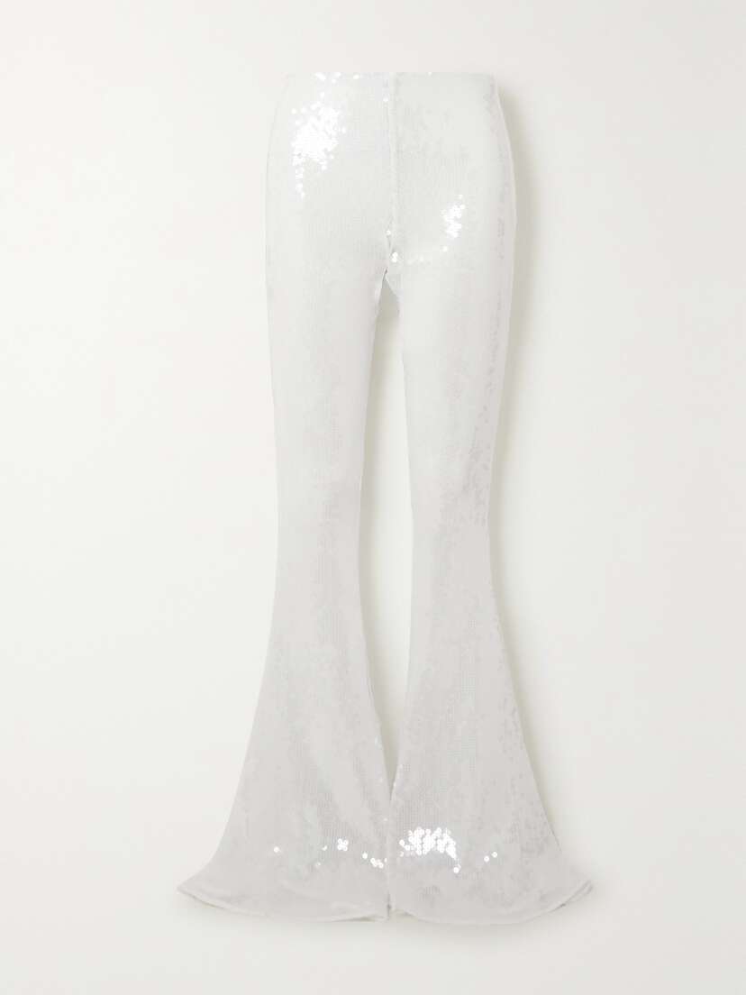 16Arlington Koro Sequined Tulle Flared Pants