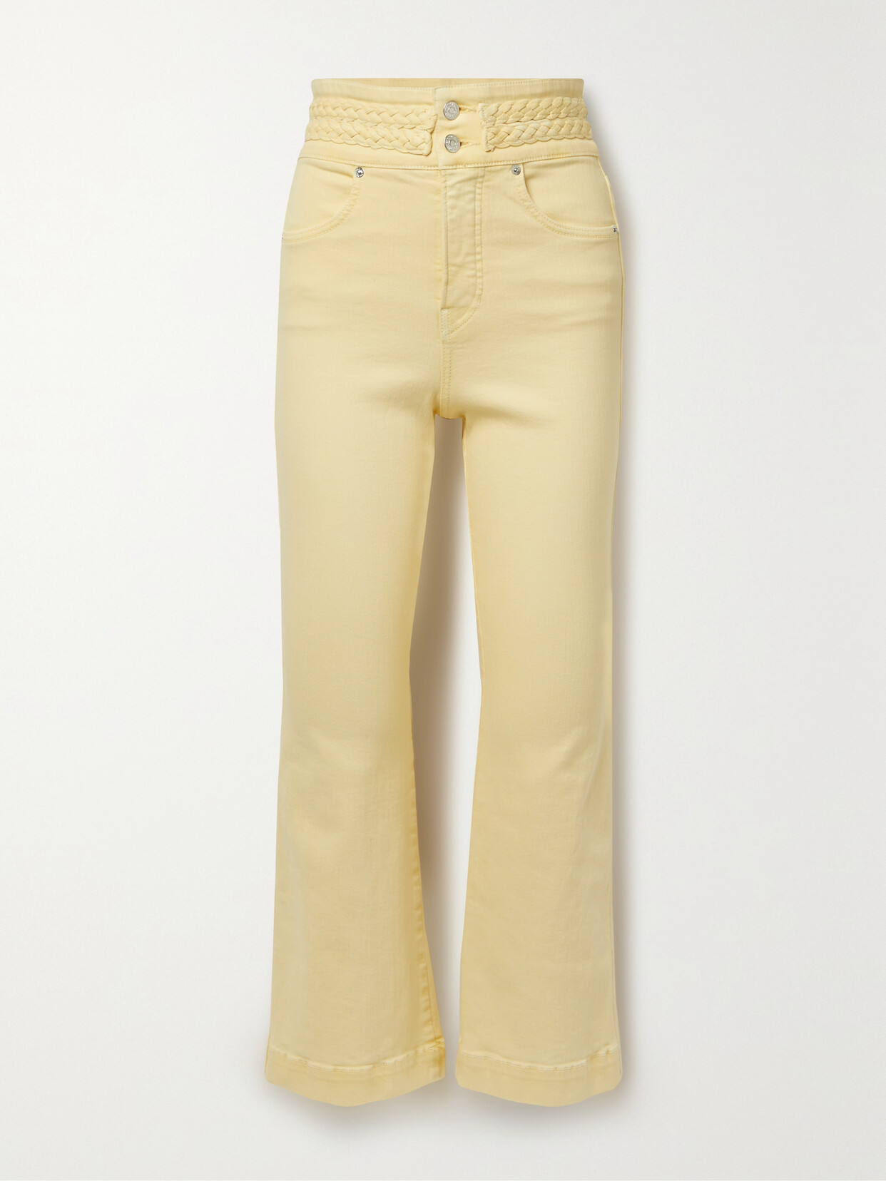 Veronica Beard - Carson Cropped High-rise Flared Jeans - Yellow