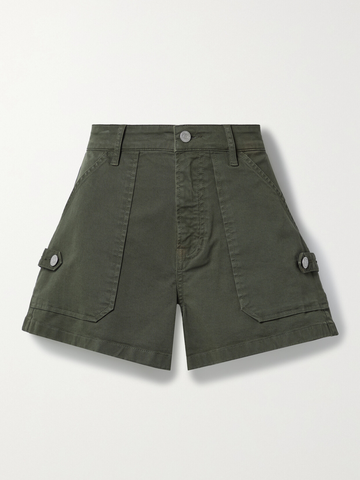 Veronica Beard - Lanny Cotton-blend Twill Shorts - Green