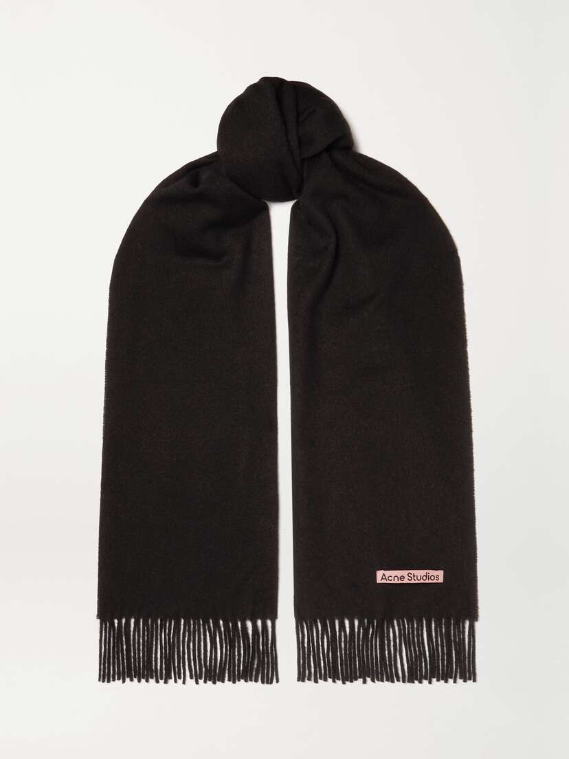 Acne Studios Canada Narrow Fringed Wool Scarf