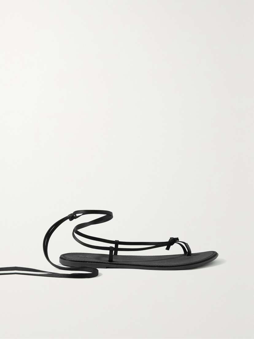 The Row Lace-up Knotted Satin Sandals