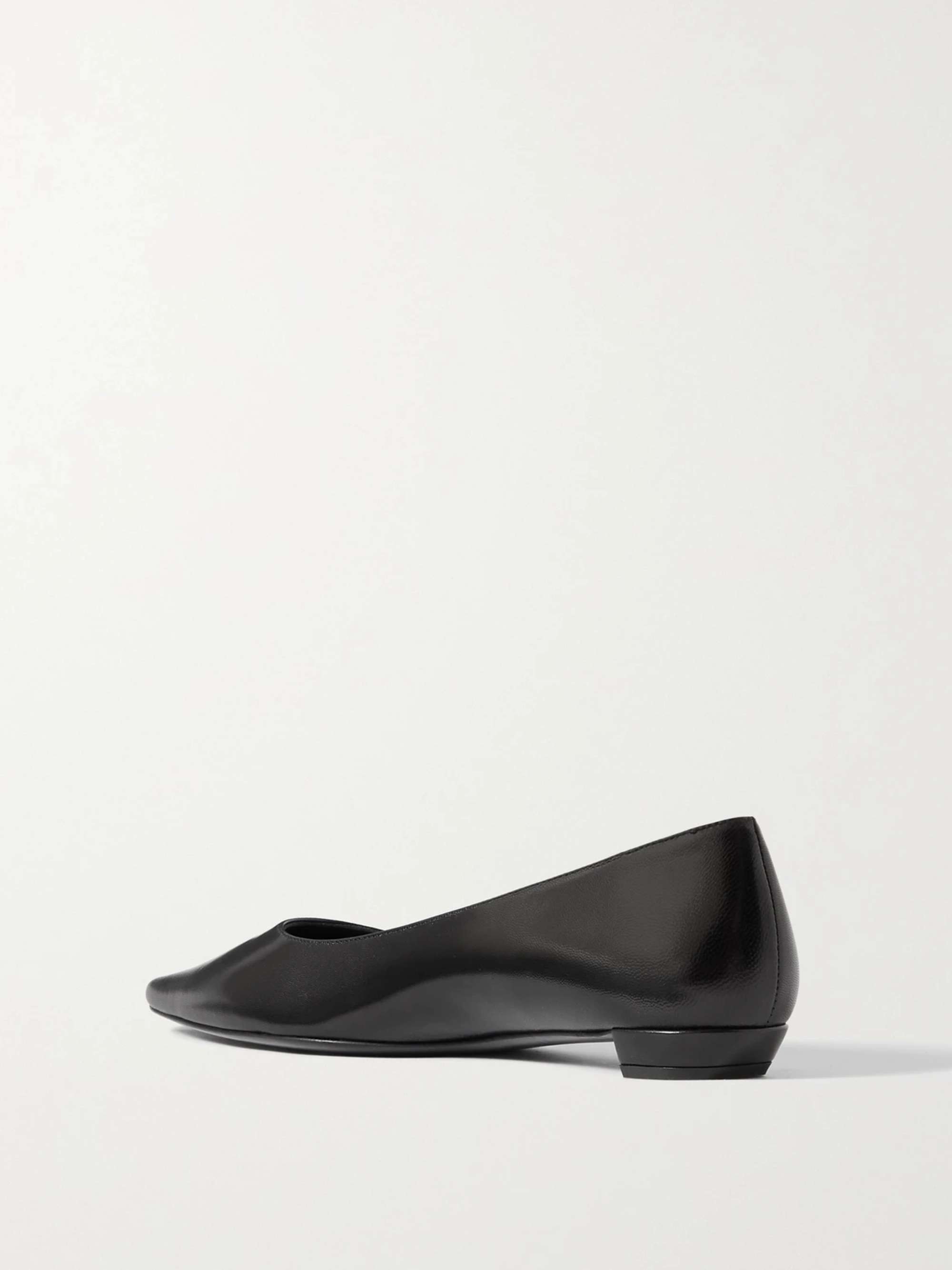 THE ROW Claudette leather point-toe flats | NET-A-PORTER