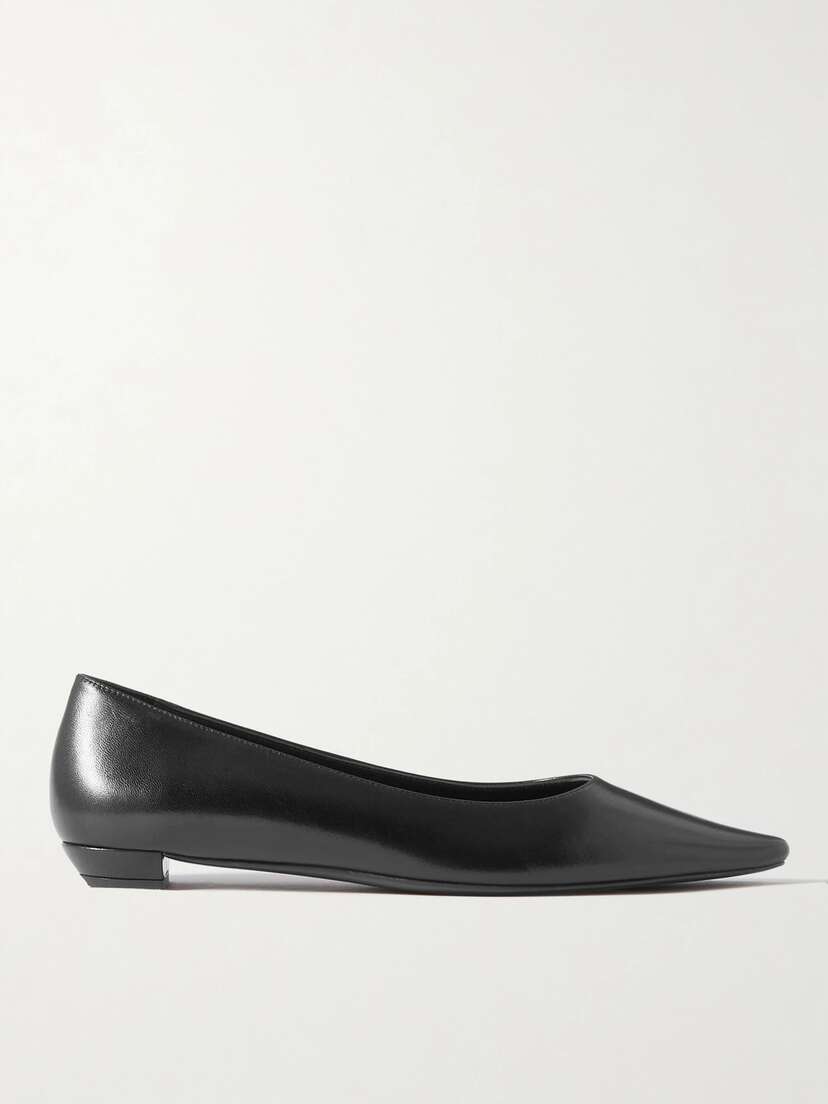 The Row Claudette Leather Point-toe Flats