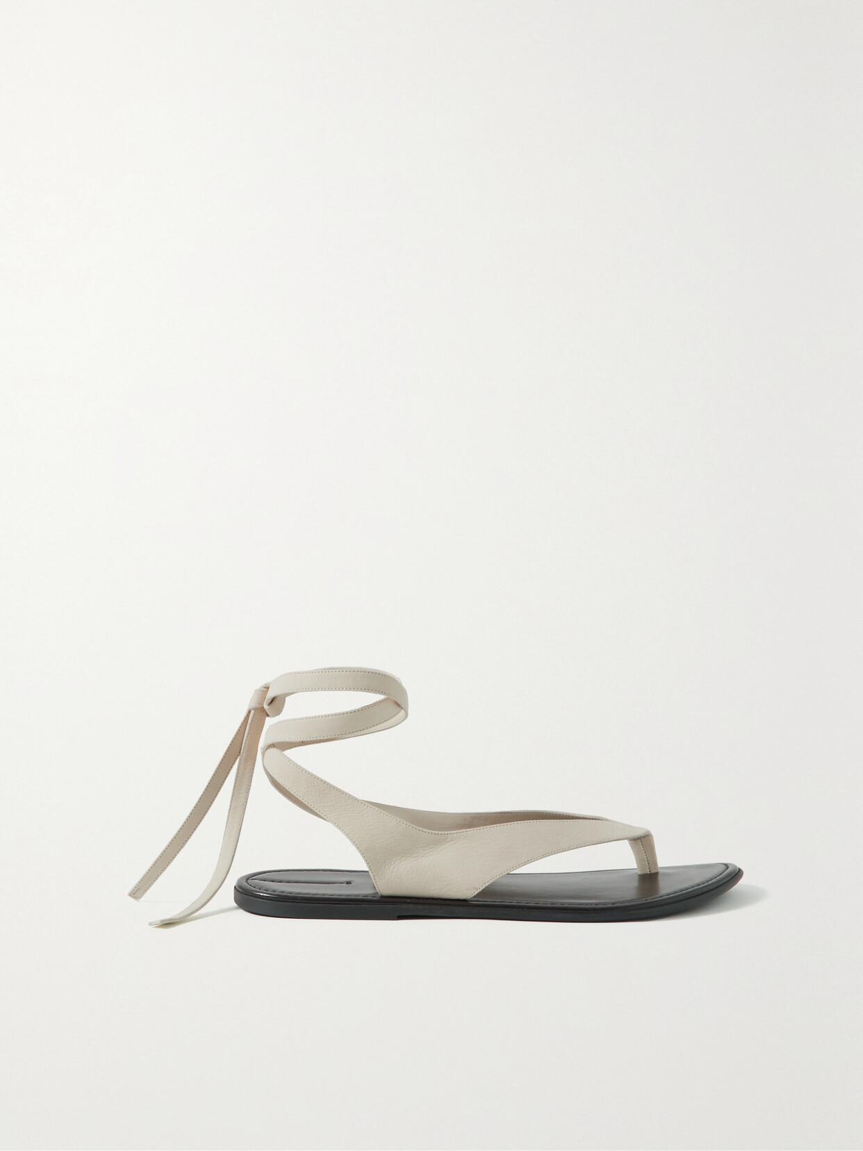 THE ROW BEACH LACE-UP NUBUCK SANDALS