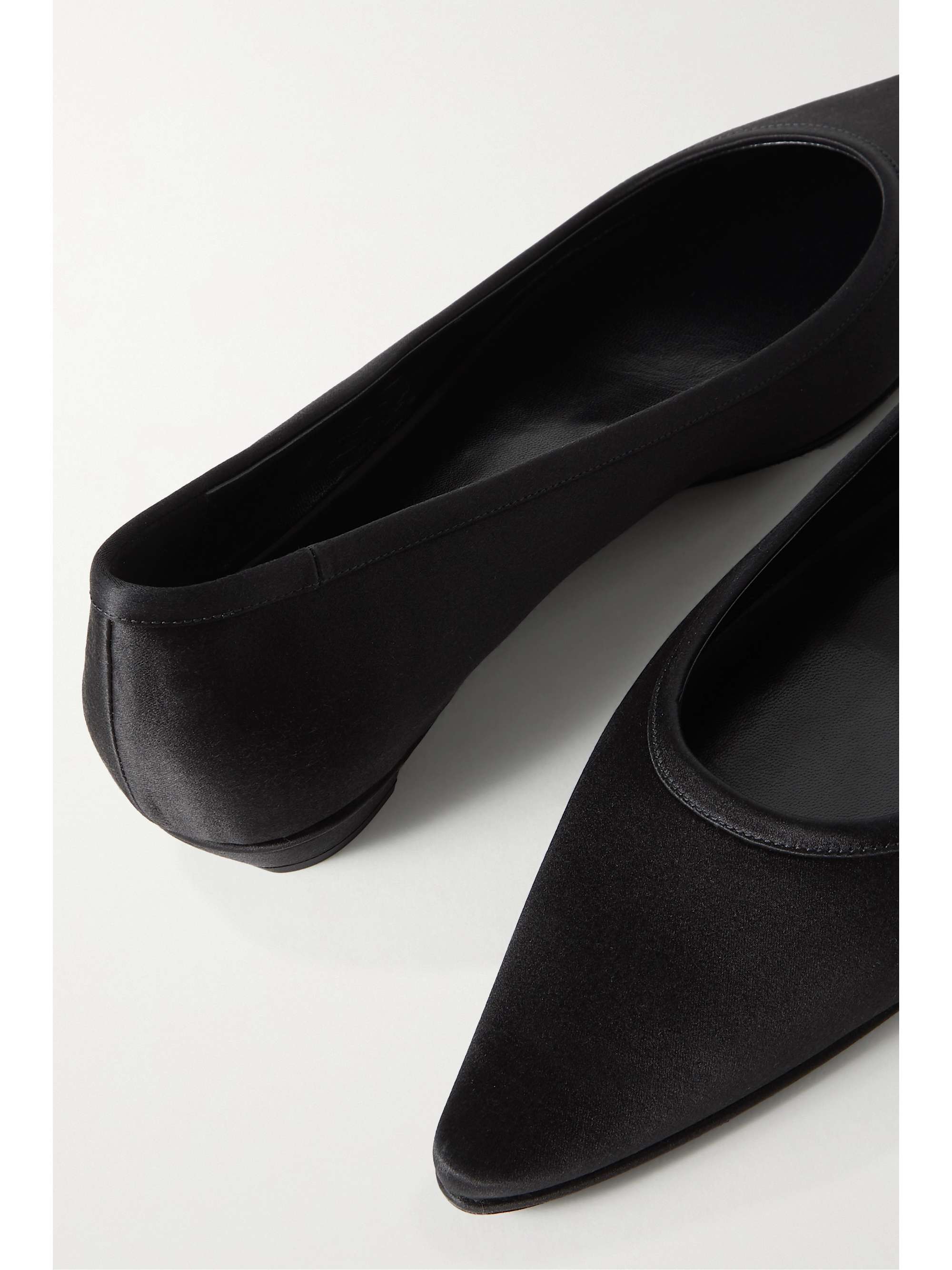 THE ROW Claudette satin point-toe flats