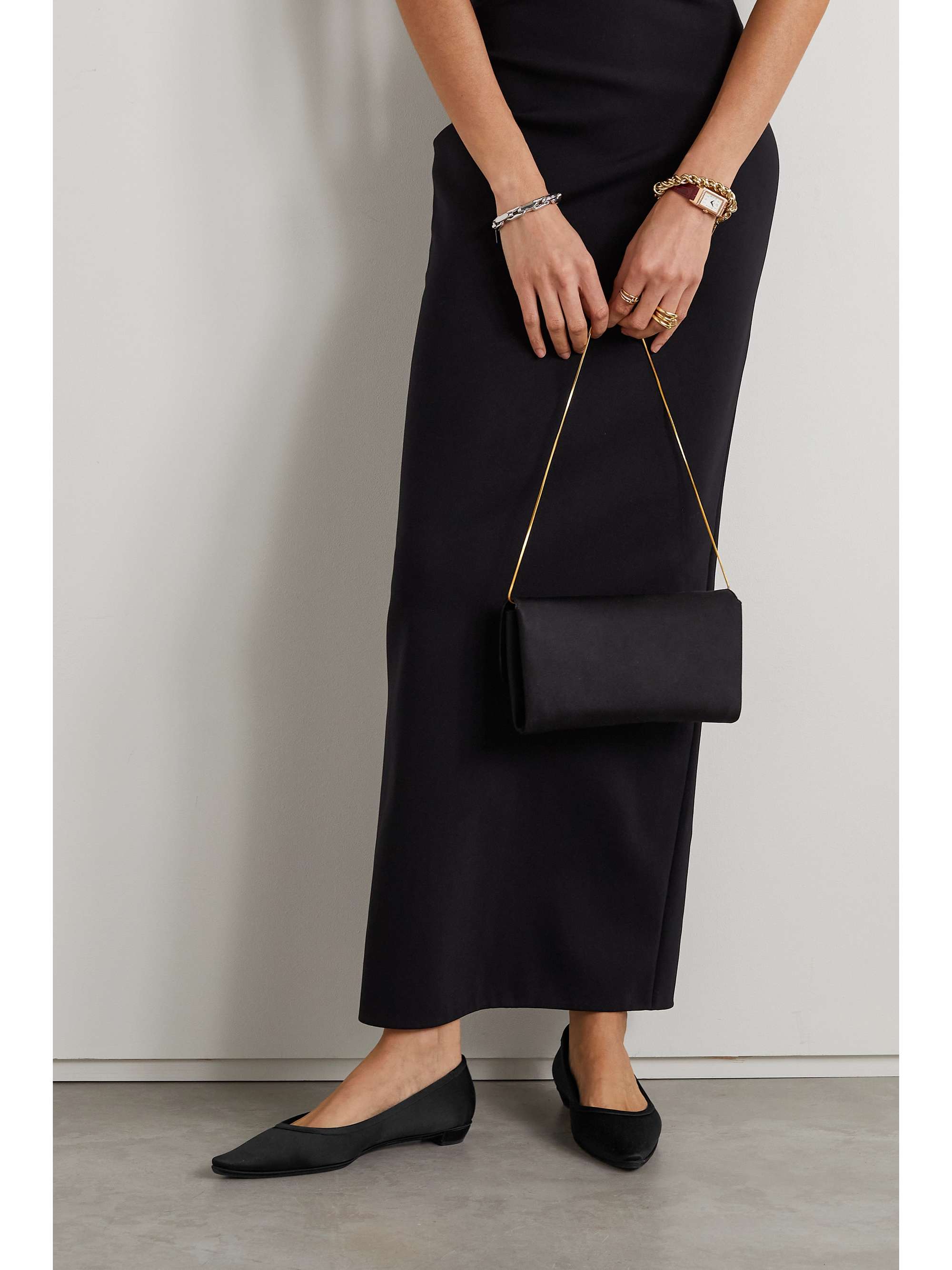 THE ROW Claudette satin point-toe flats