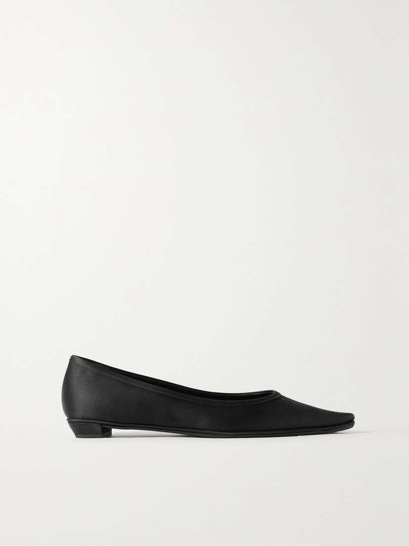 The Row Claudette Satin Point-toe Flats
