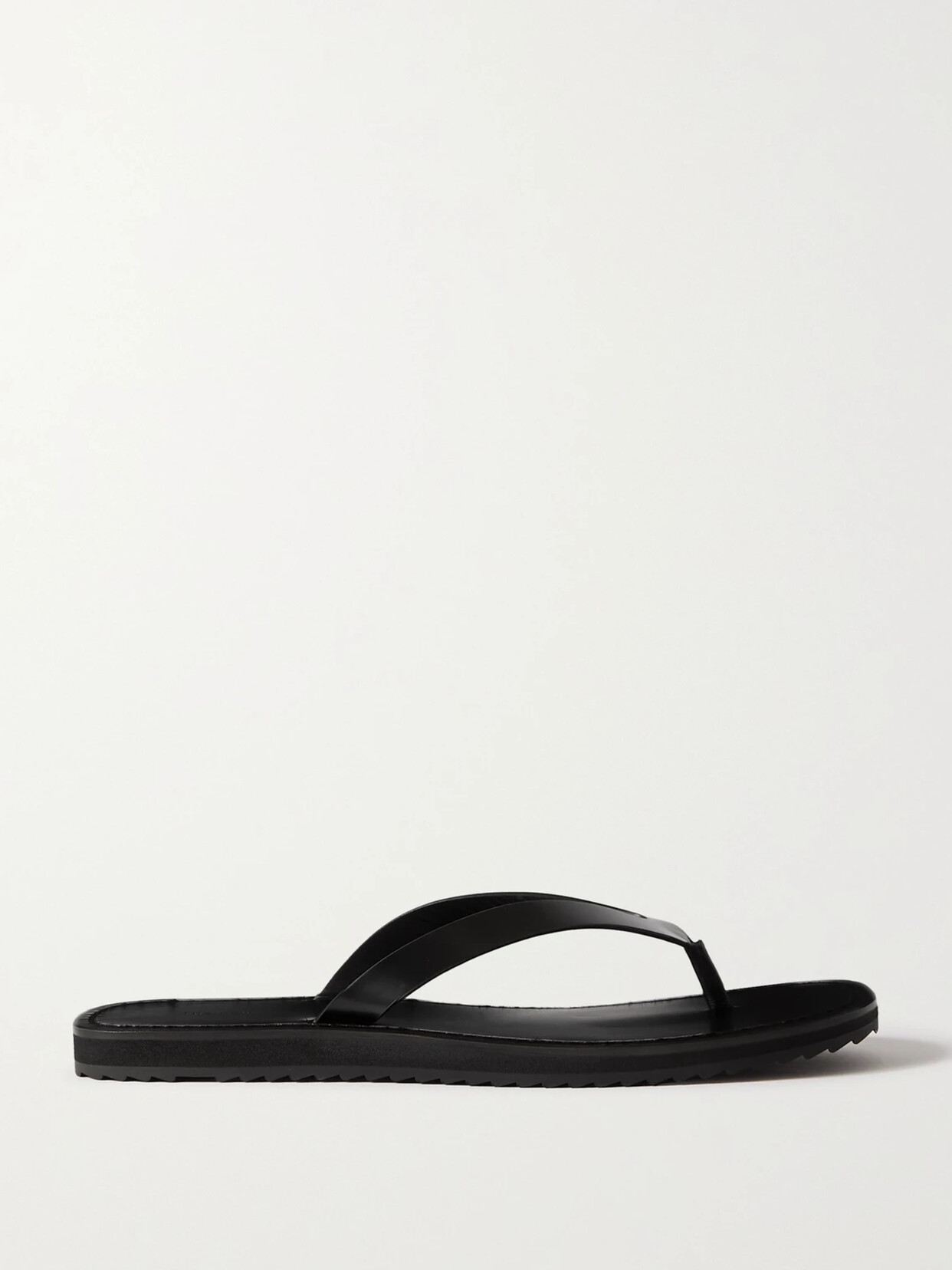 Shop The Row City Leather Flip Flops In Black