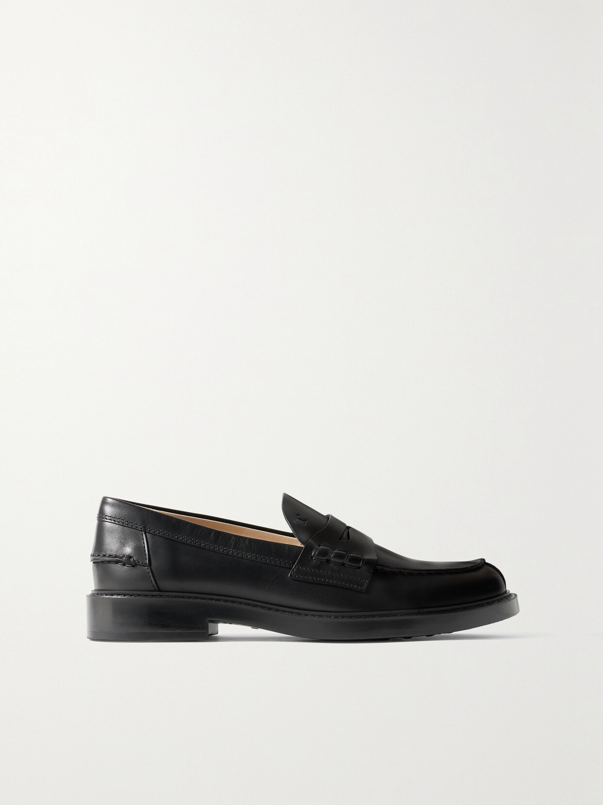 Tod's - Gomma Basso 59c Leather Loafers - Black