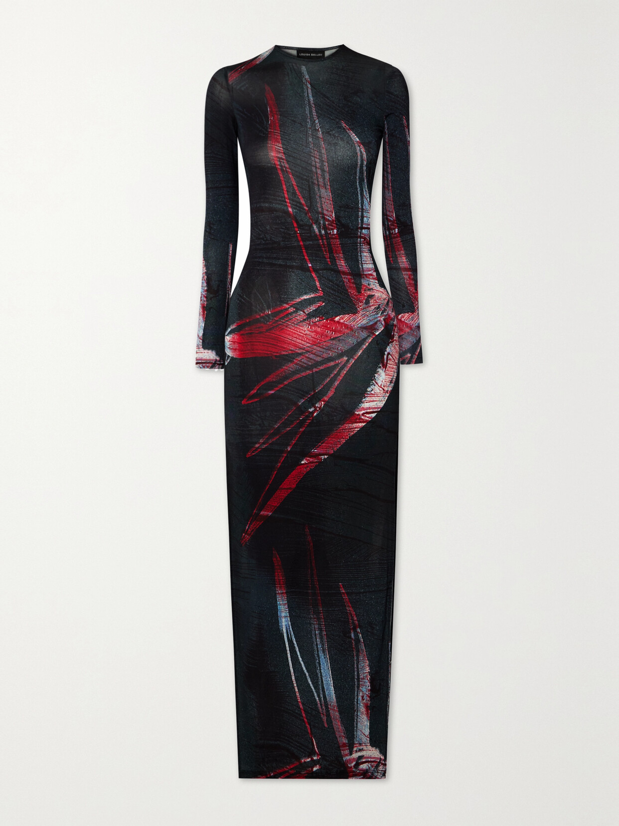 LOUISA BALLOU HIGH TIDE PRINTED STRETCH-JERSEY MAXI DRESS