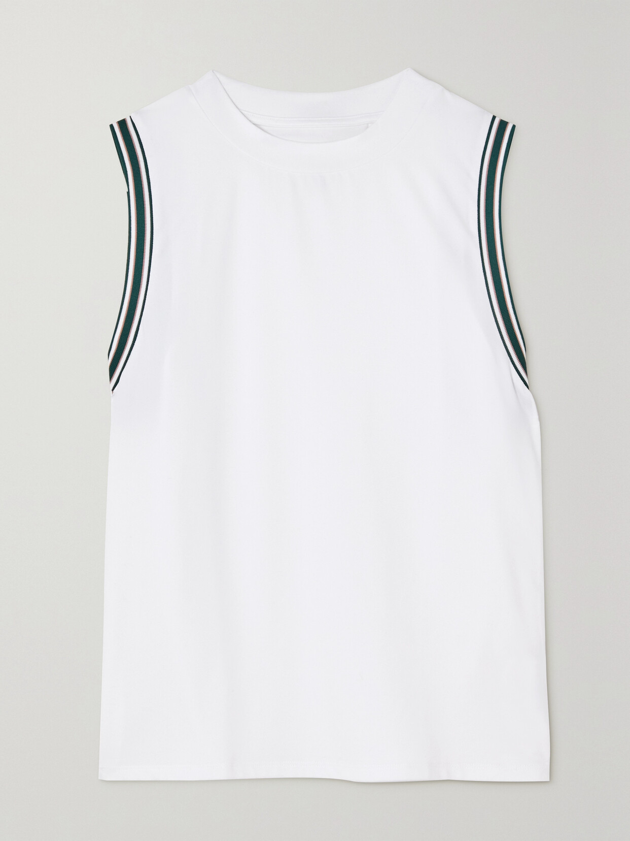 Varley - Wellings Striped Stretch Recycled-jersey Tank - White