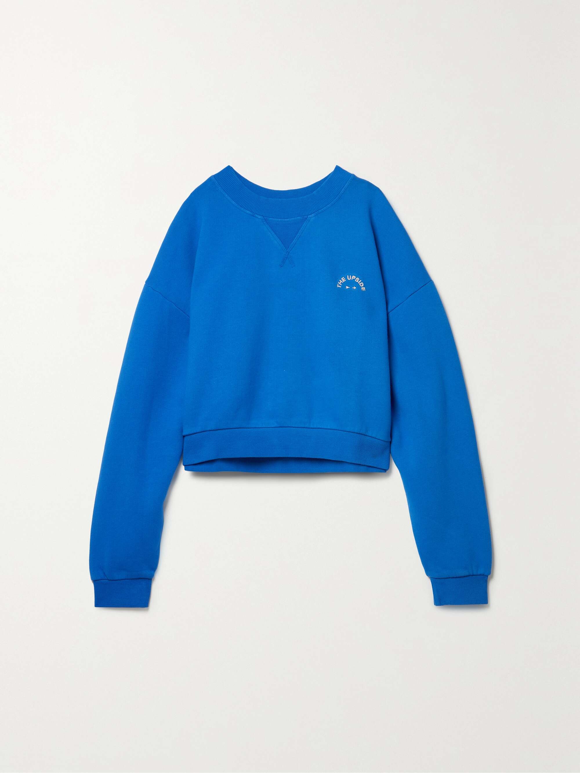 Blue cropped sweatshirt new arrivals