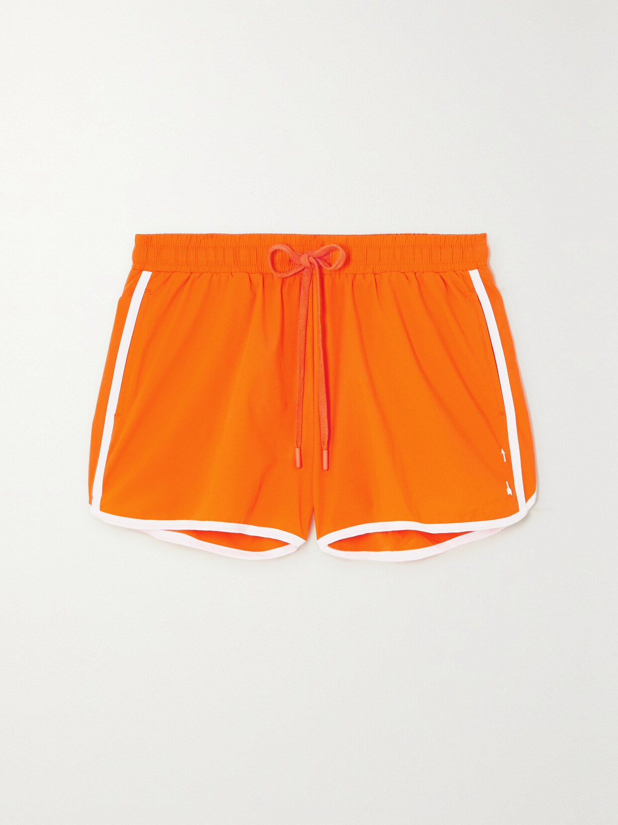 Shop The Upside Triumph Opal Piped Stretch Recycled-shell Shorts In Orange