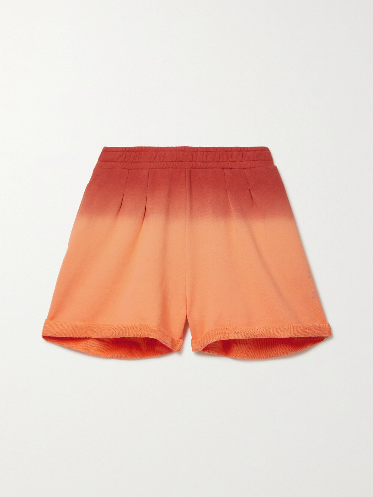 Shop The Upside Canyon Soho Ombré Organic Cotton-jersey Shorts In Orange