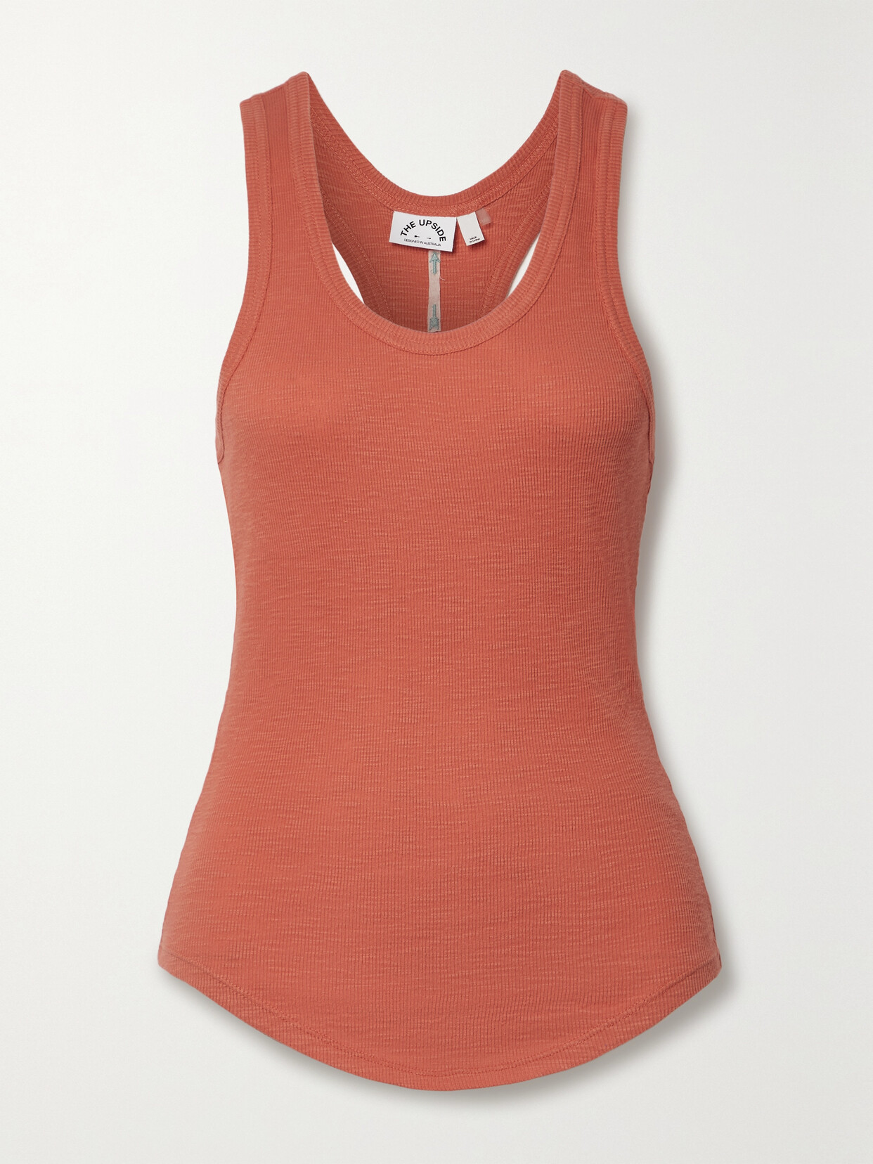 The Upside Frankie Ribbed Cotton-jersey Tank In Pink