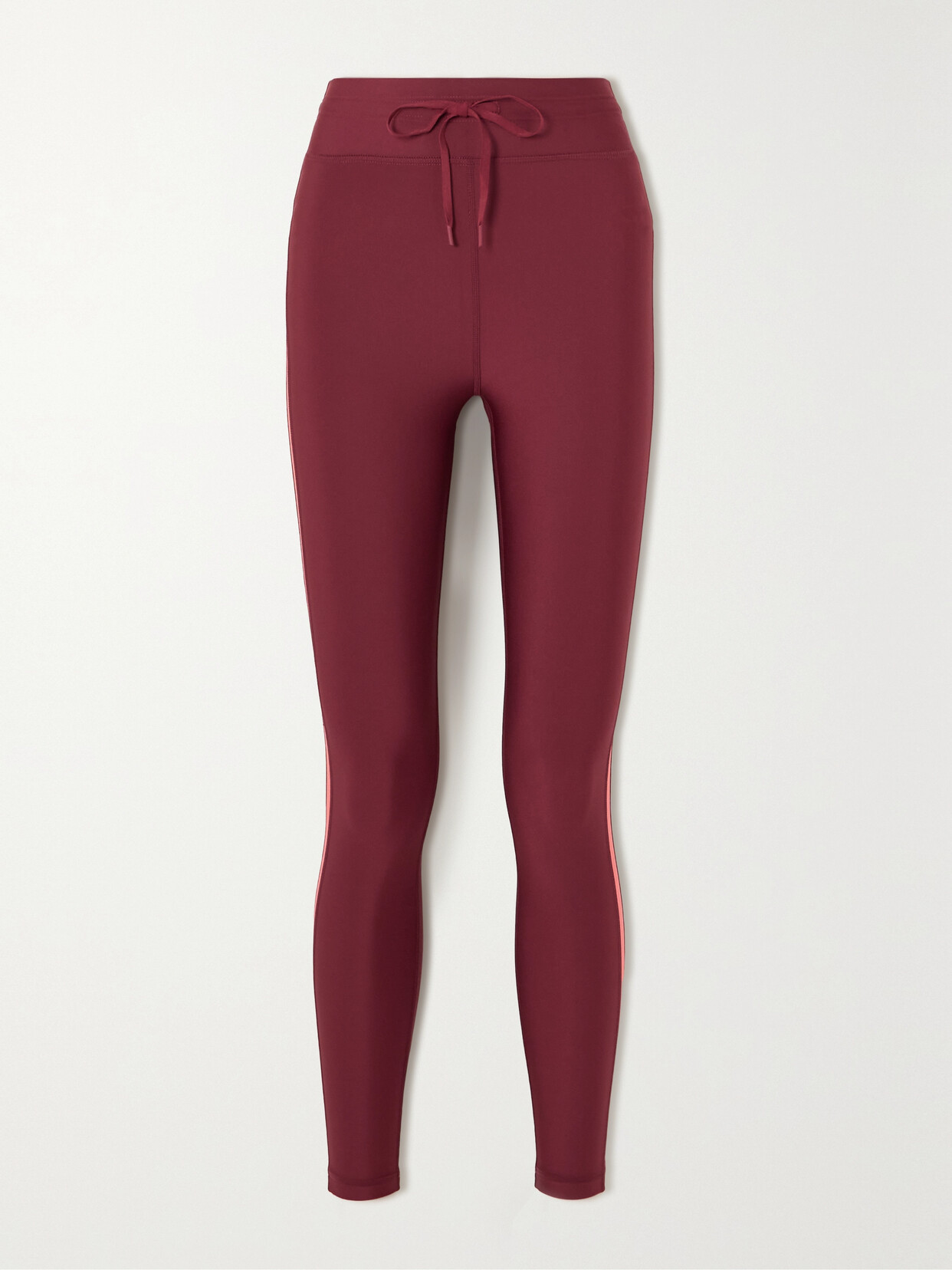 The Upside - Sirena Striped Stretch Recycled 7/8 Leggings - Burgundy