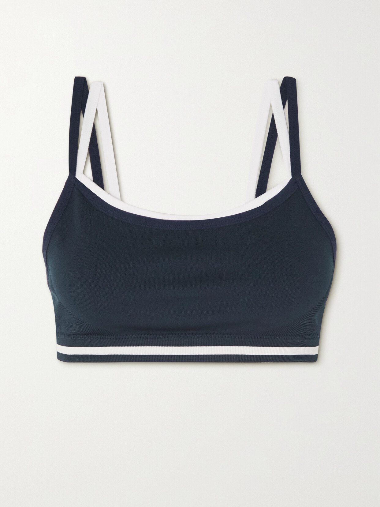 The Upside Kelsey Seamless Ribbed Bra In Blue