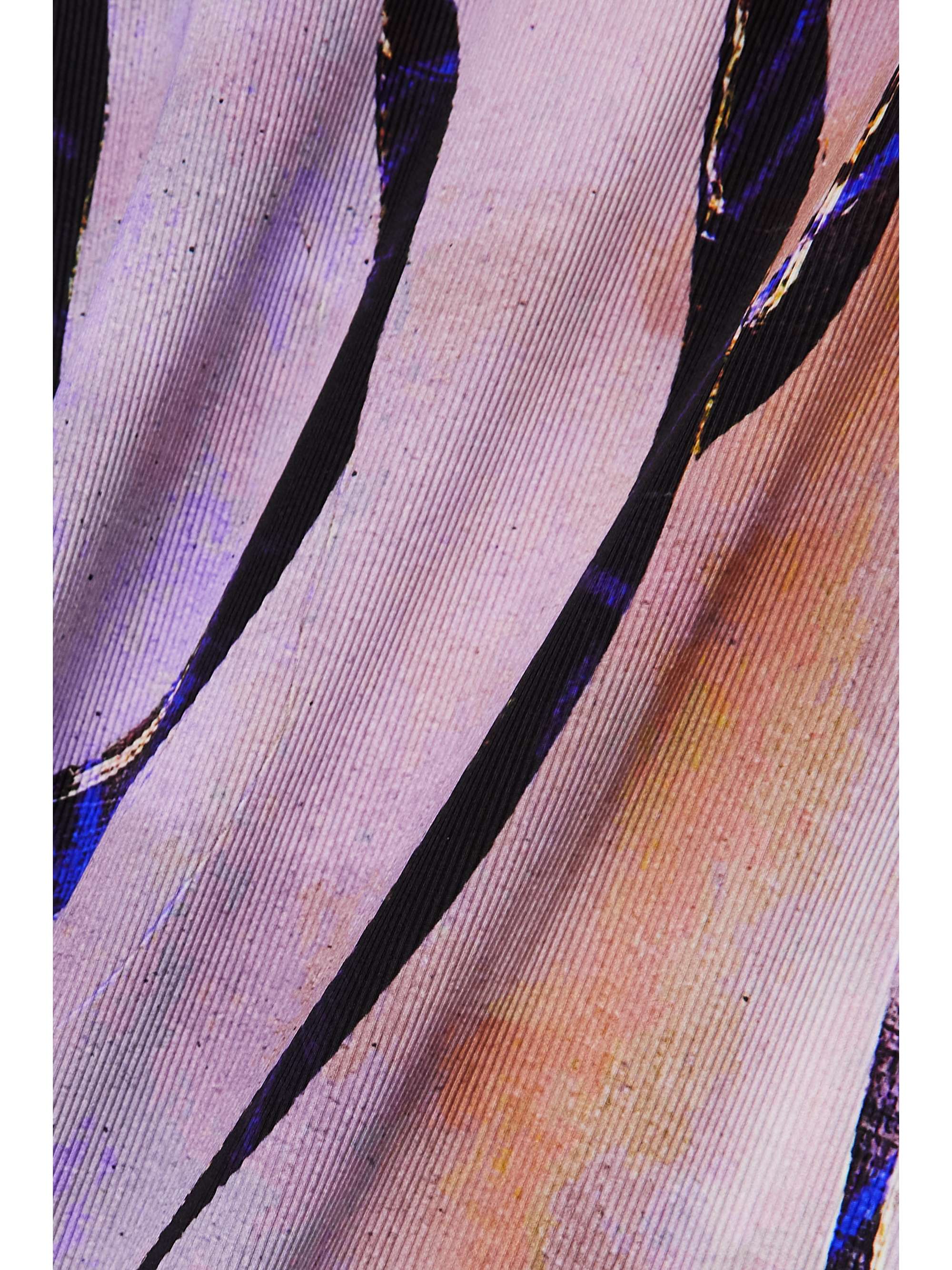 LOUISA BALLOU Printed ribbed stretchcotton mini dress NETAPORTER