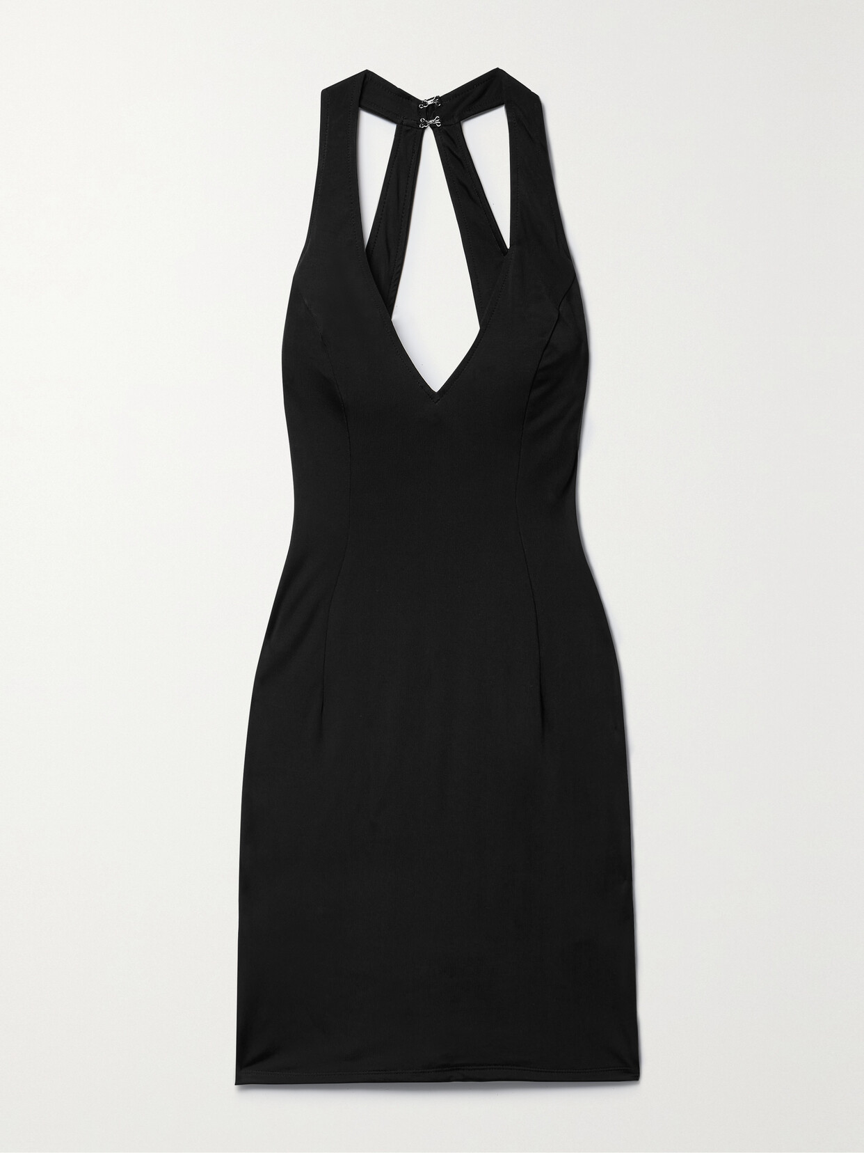 Louisa Ballou High Sea Open-back Stretch-jersey Mini Dress - Black