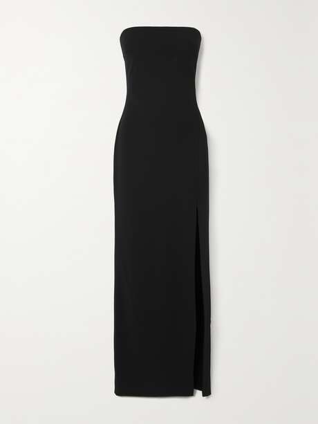 SOLACE LONDON Zora strapless stretch-crepe maxi dress | NET-A-PORTER