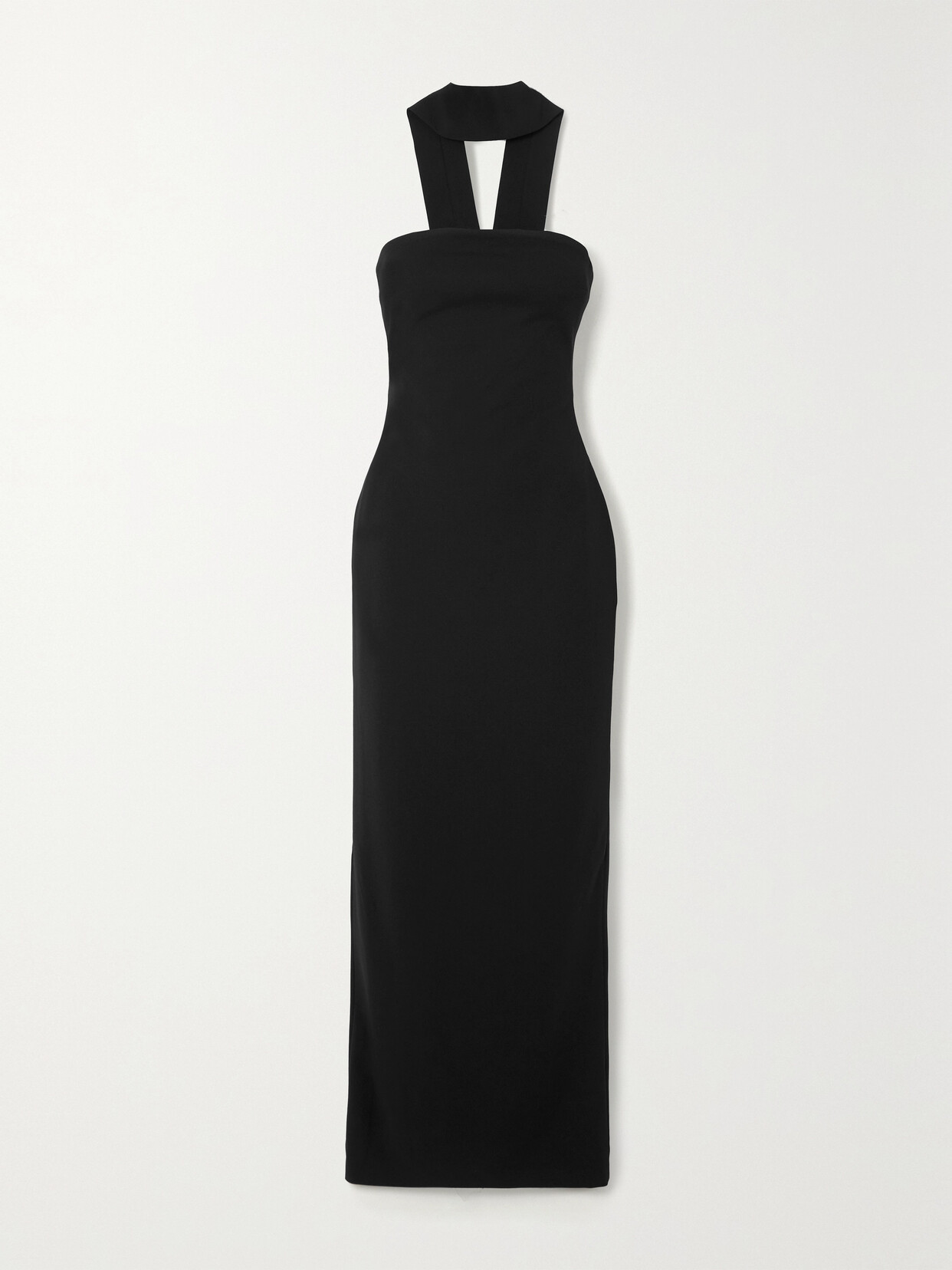 SOLACE LONDON AMARI CUTOUT STRETCH-CREPE MAXI DRESS