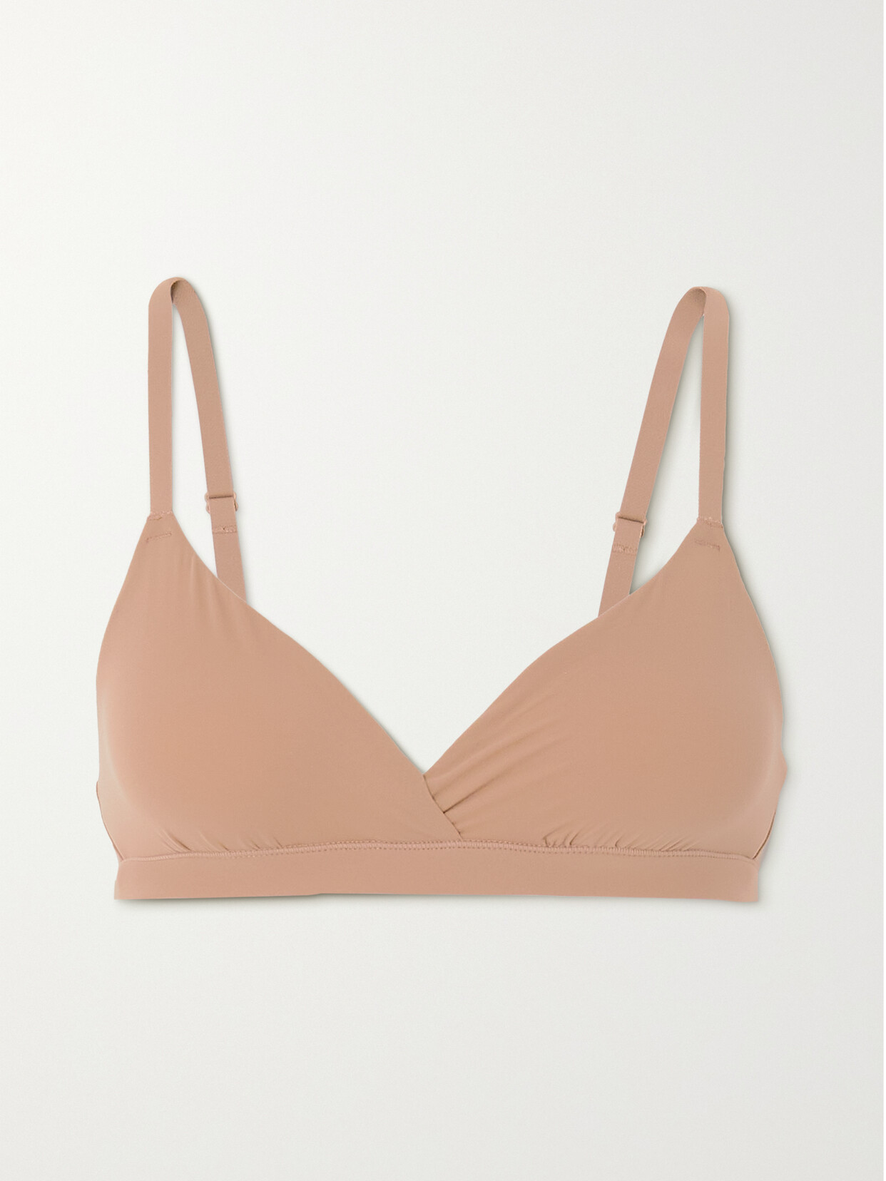 Skims Fits Everybody Wrap-effect Triangle Bralette In Neutrals
