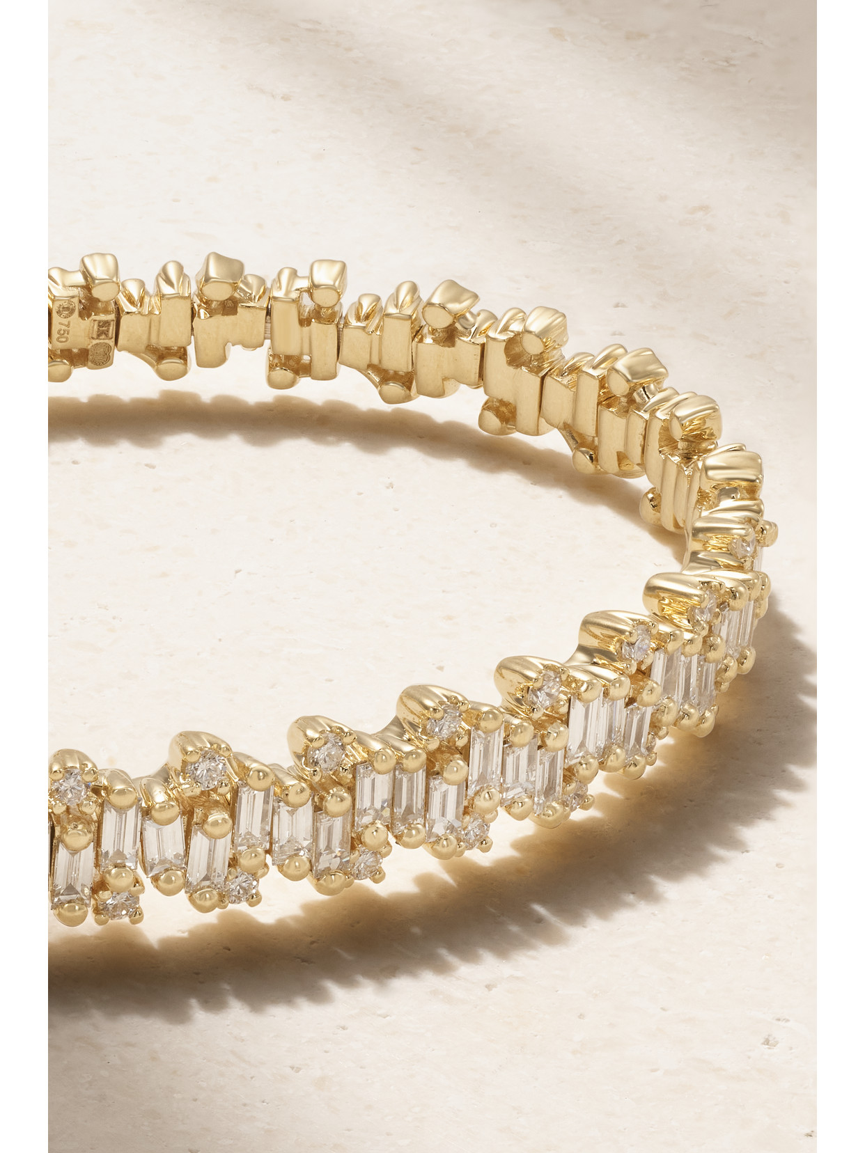 Shop Suzanne Kalan Shimmer 18-karat Gold Diamond Bracelet