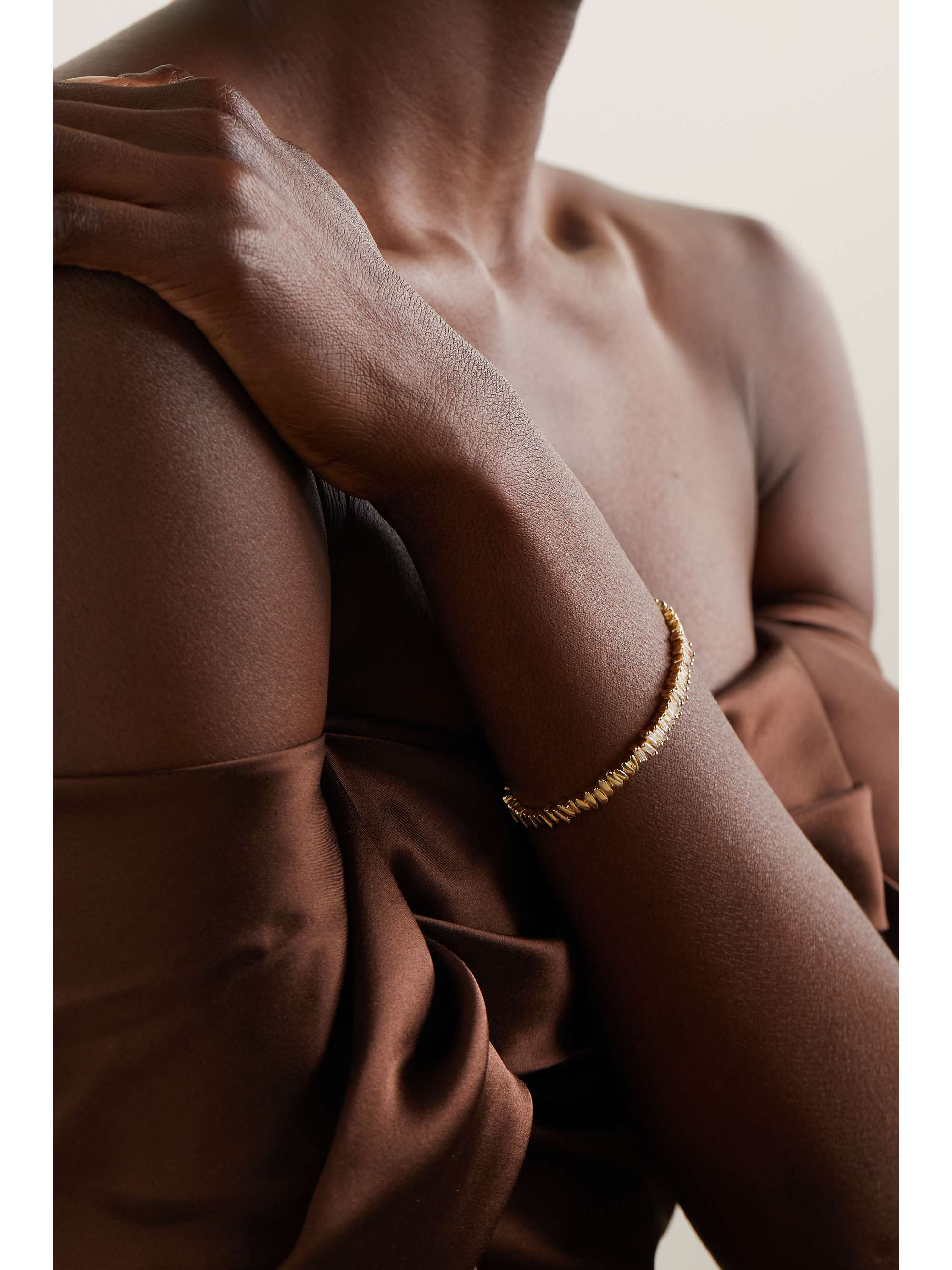SUZANNE KALAN 18-karat gold diamond bracelet