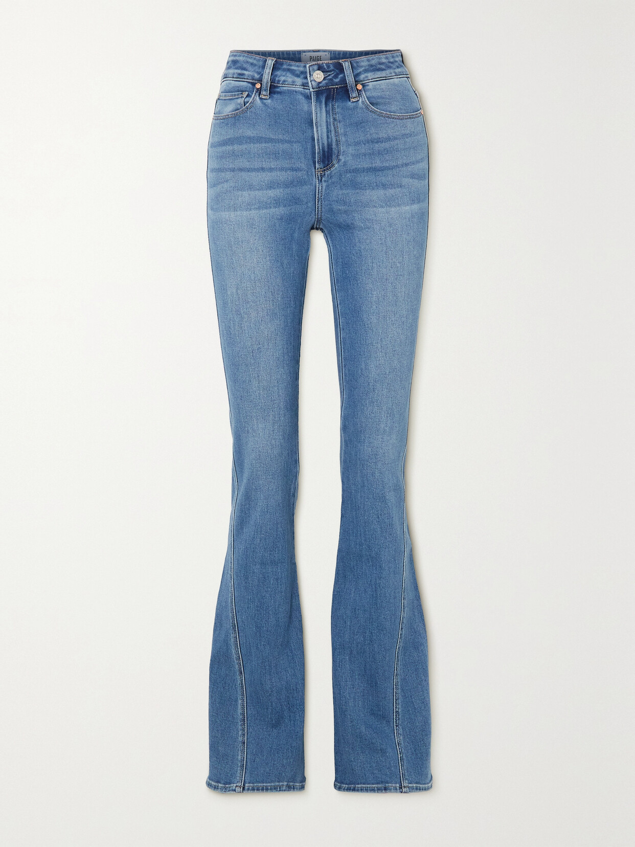 PAIGE - Laurel Canyon High-rise Flared Jeans - Blue