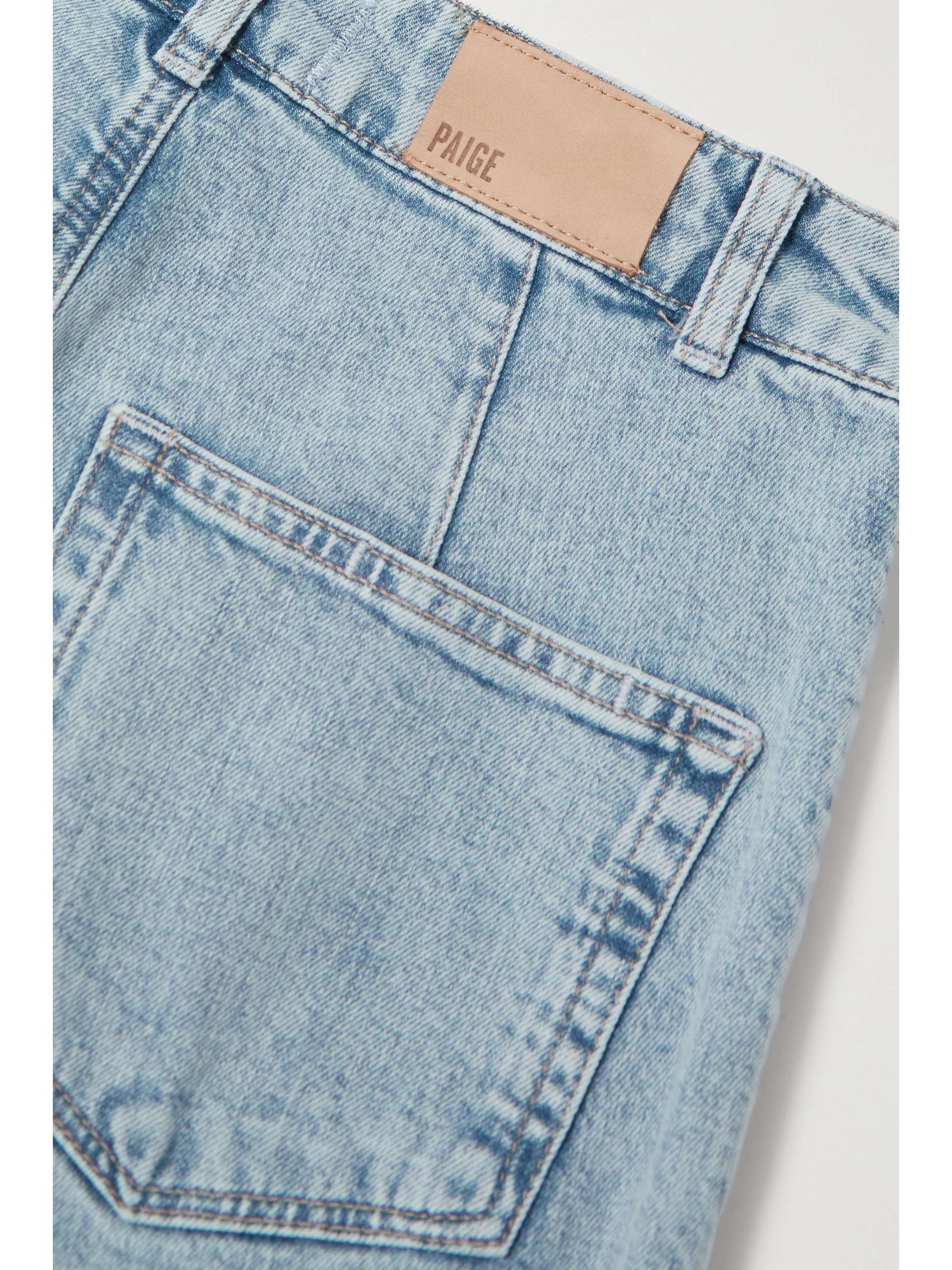 PAIGE Harper frayed high-rise wide-leg jeans