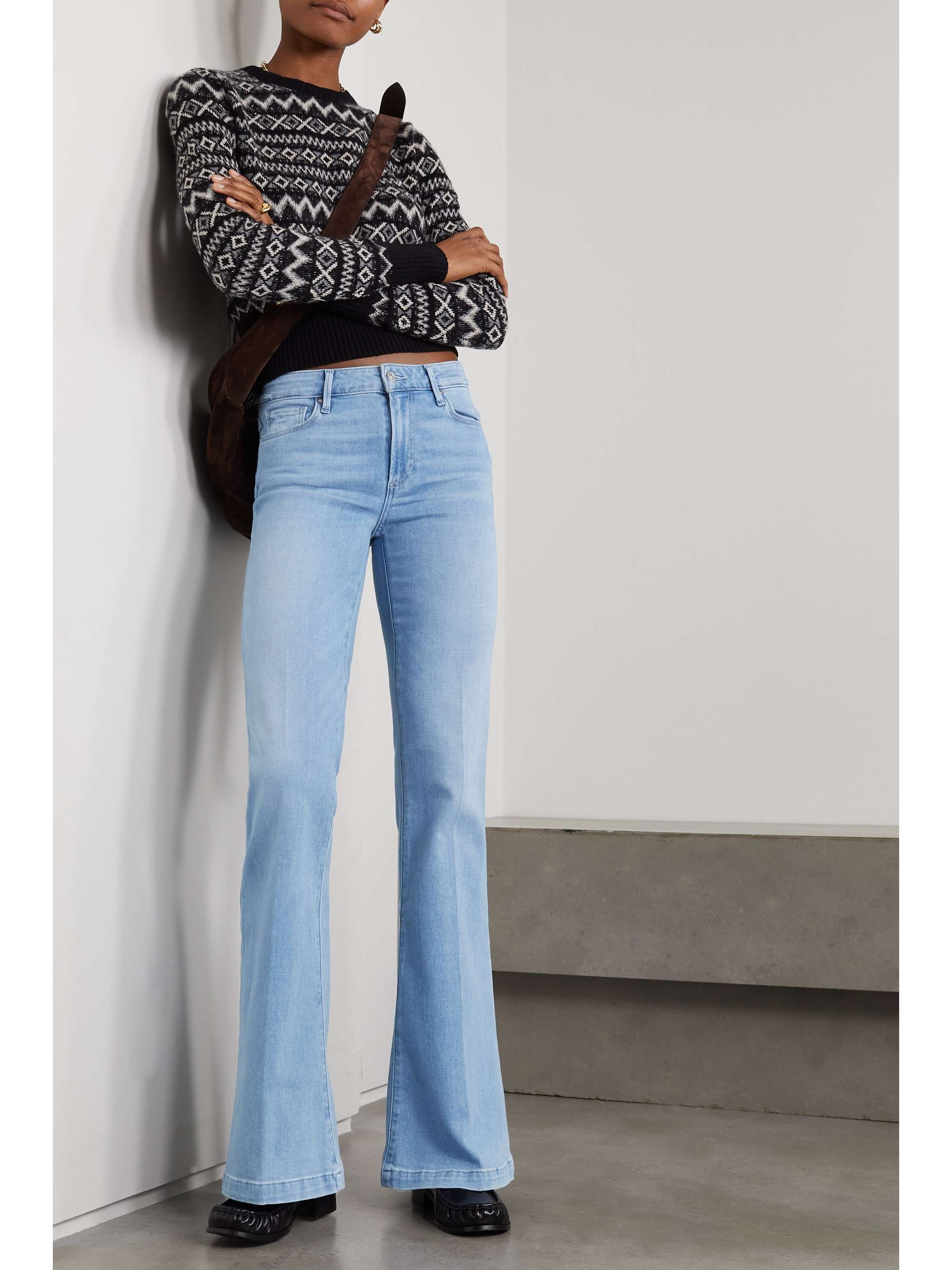 PAIGE Genevieve mid-rise flared jeans | NET-A-PORTER